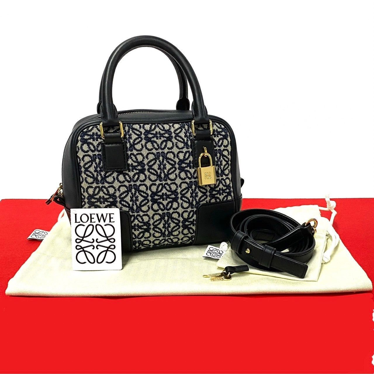 Loewe Loewe Shoulder Bag Black Canvas Size ONE SIZE - 1 Thumbnail