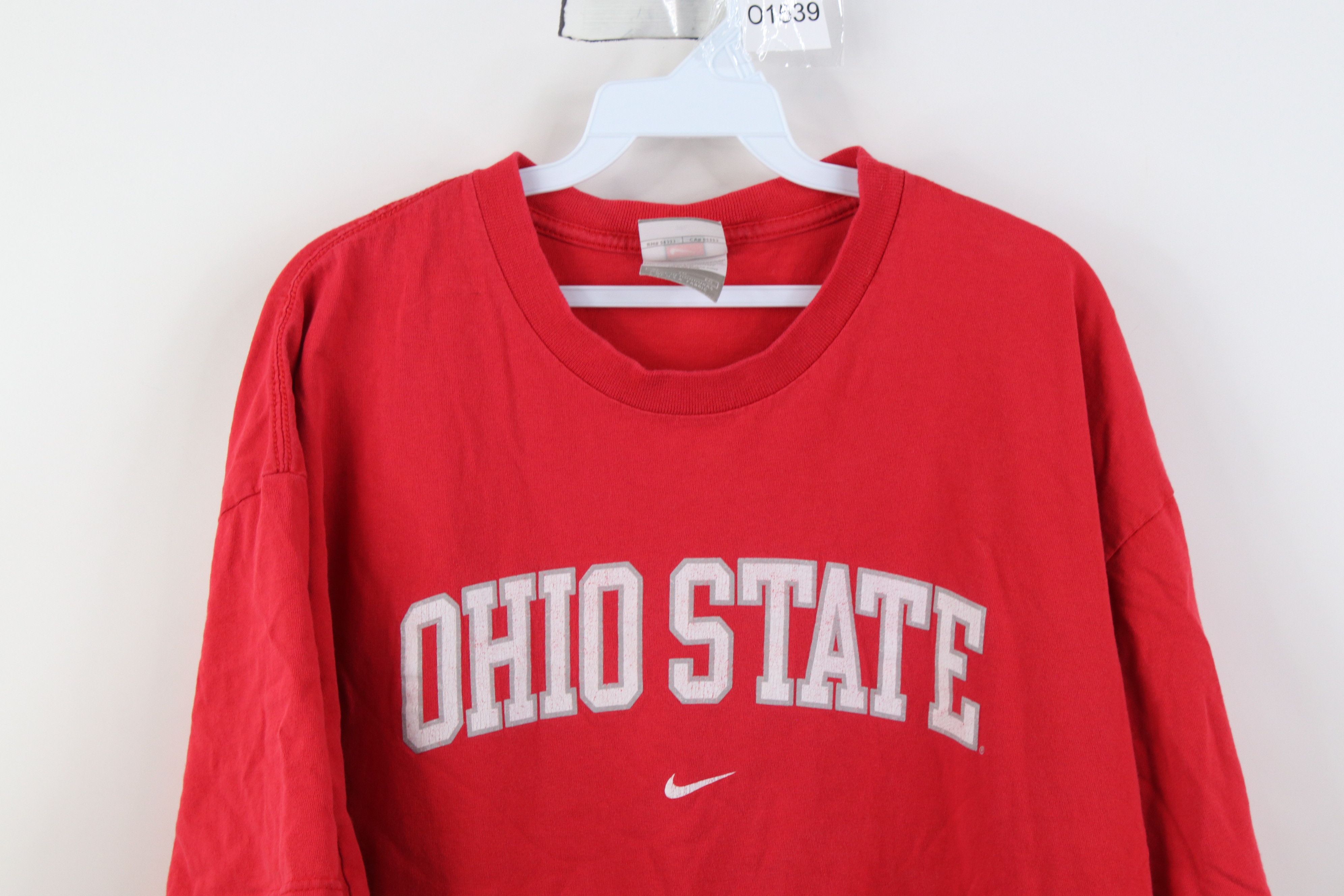 Nike Vintage Nike Center Swoosh Ohio State University T-Shirt Size US XL / EU 56 / 4 - 2 Thumbnail