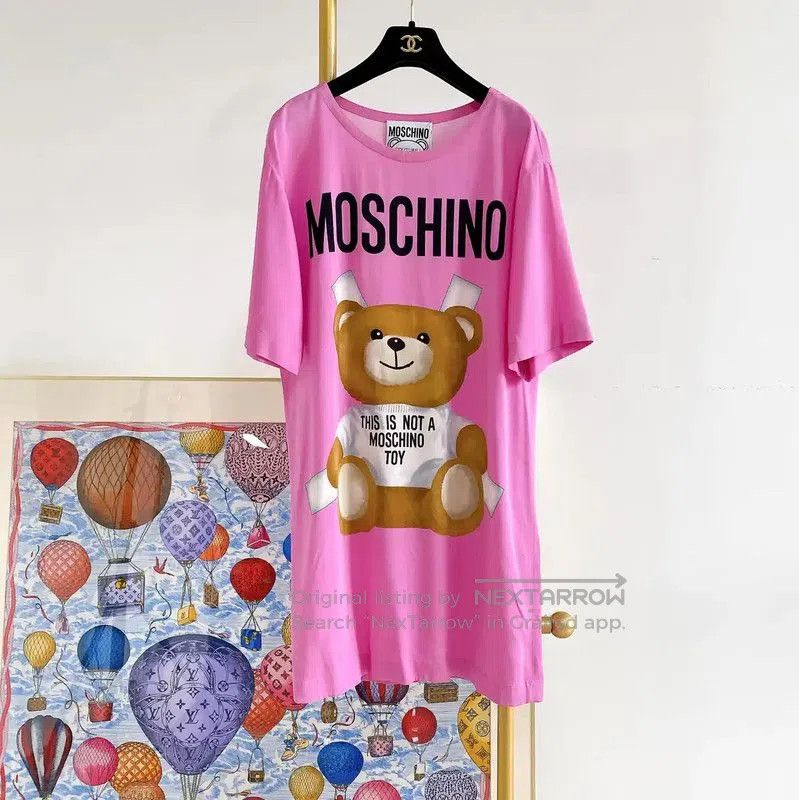 Moschino Moschino Pink Bear Graphic Dress . Size XS / US 0-2 / IT 36-38 - 1 Thumbnail