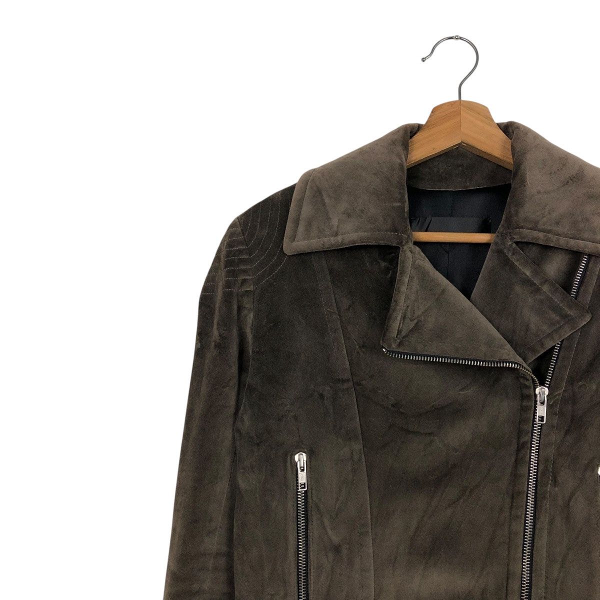 Haider Ackermann 🔥RICH BROWN CROPPED CHORE BIKER JACKET DOUBLE COLLAR Size US S / EU 44-46 / 1 - 7 Thumbnail