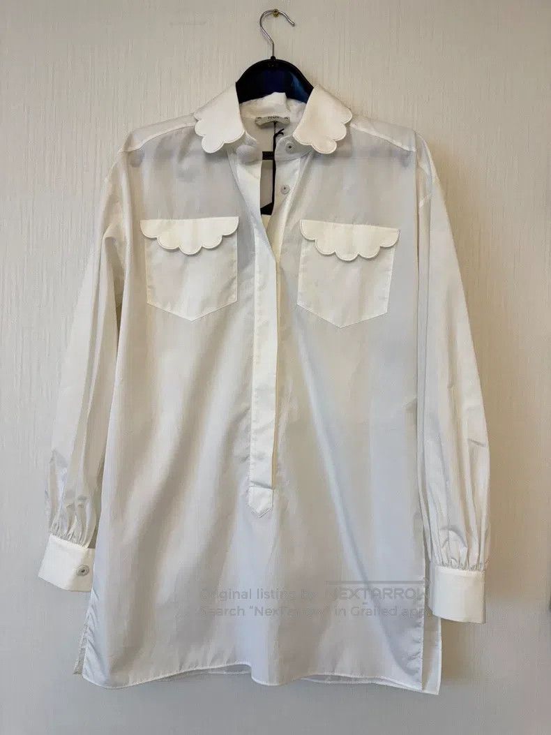 Fendi Fendi Wave Collar White Shirt Size XS / US 0-2 / IT 36-38 - 1 Thumbnail