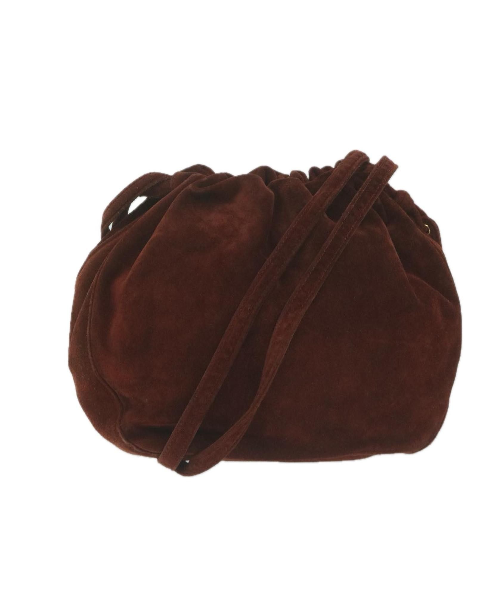 image of Chanel Luxurious Bordeaux Suede Shoulder Bag in Burgundy, Women's
