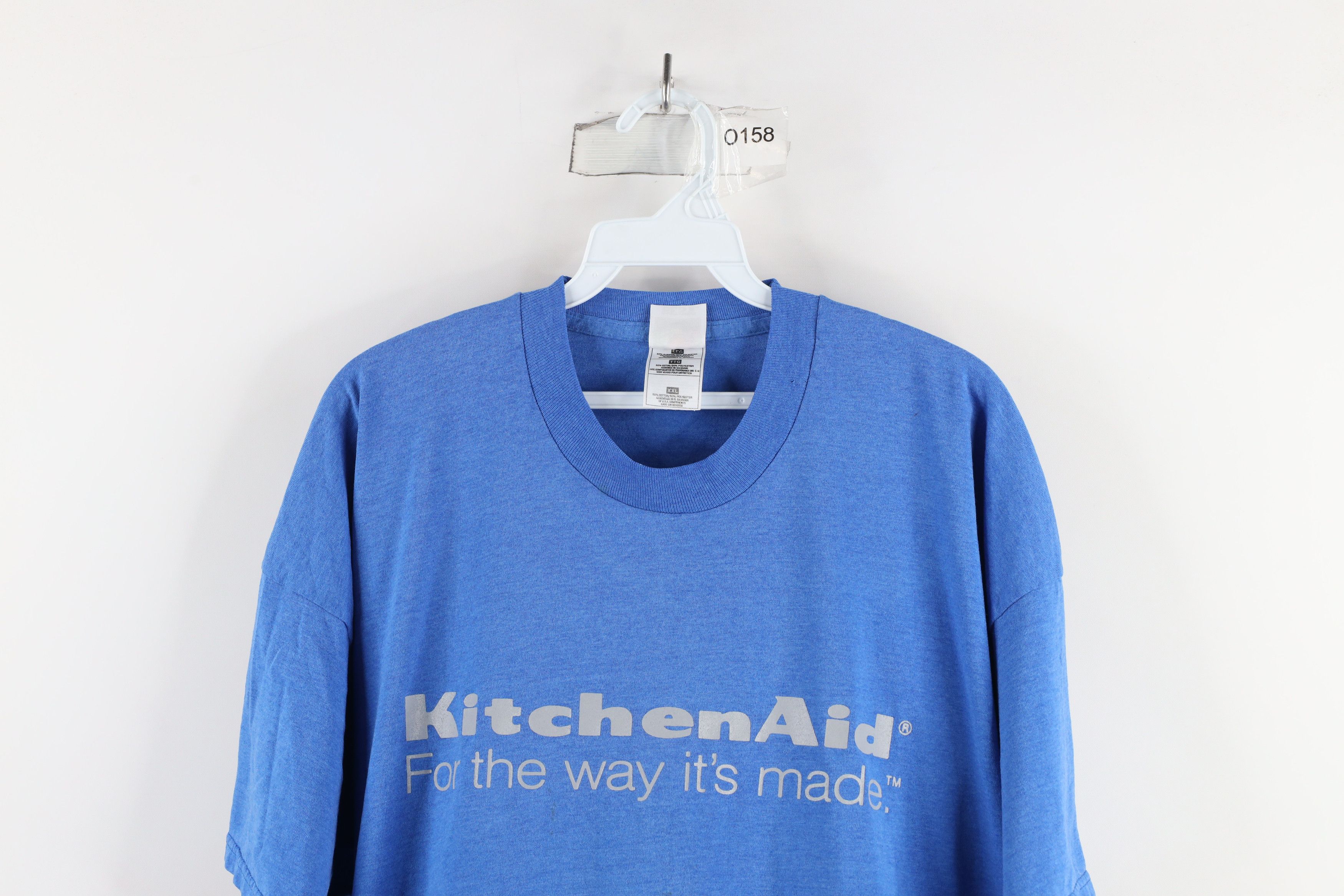 Vintage Vintage 90s Out KitchenAid Short Sleeve T-Shirt Heather Blue Size US XXL / EU 58 / 5 - 2 Thumbnail