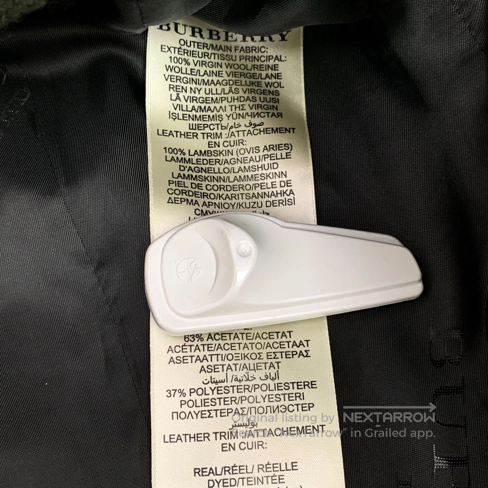 Burberry Burberry Dark green leather patch lapel double-breasted lo Size XS / US 0-2 / IT 36-38 - 8 Thumbnail