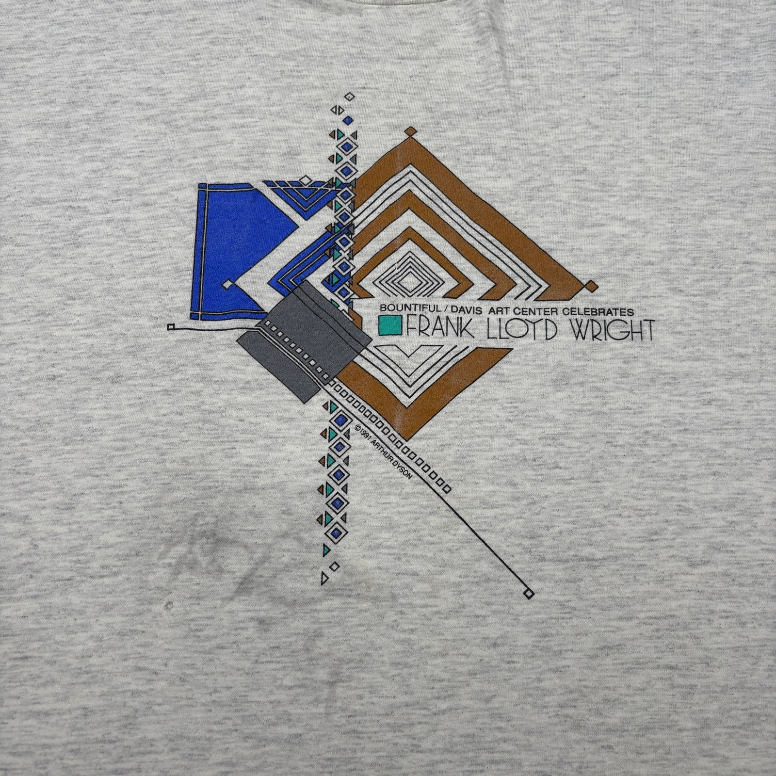 Vintage VTG 1991 Frank Lloyd Wright Bountiful Davis Art Center XL Size US XL / EU 56 / 4 - 3 Thumbnail