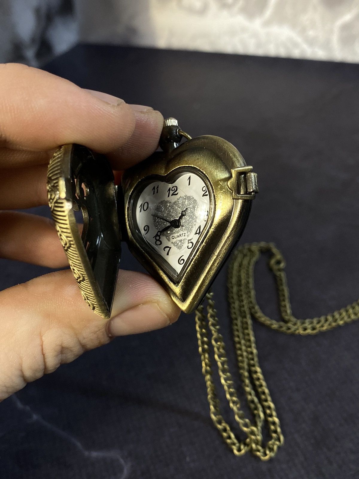 Jewelry × Vintage Vintage Heart-Shaped Pocket Watch Japanese Brand Size ONE SIZE - 6 Thumbnail