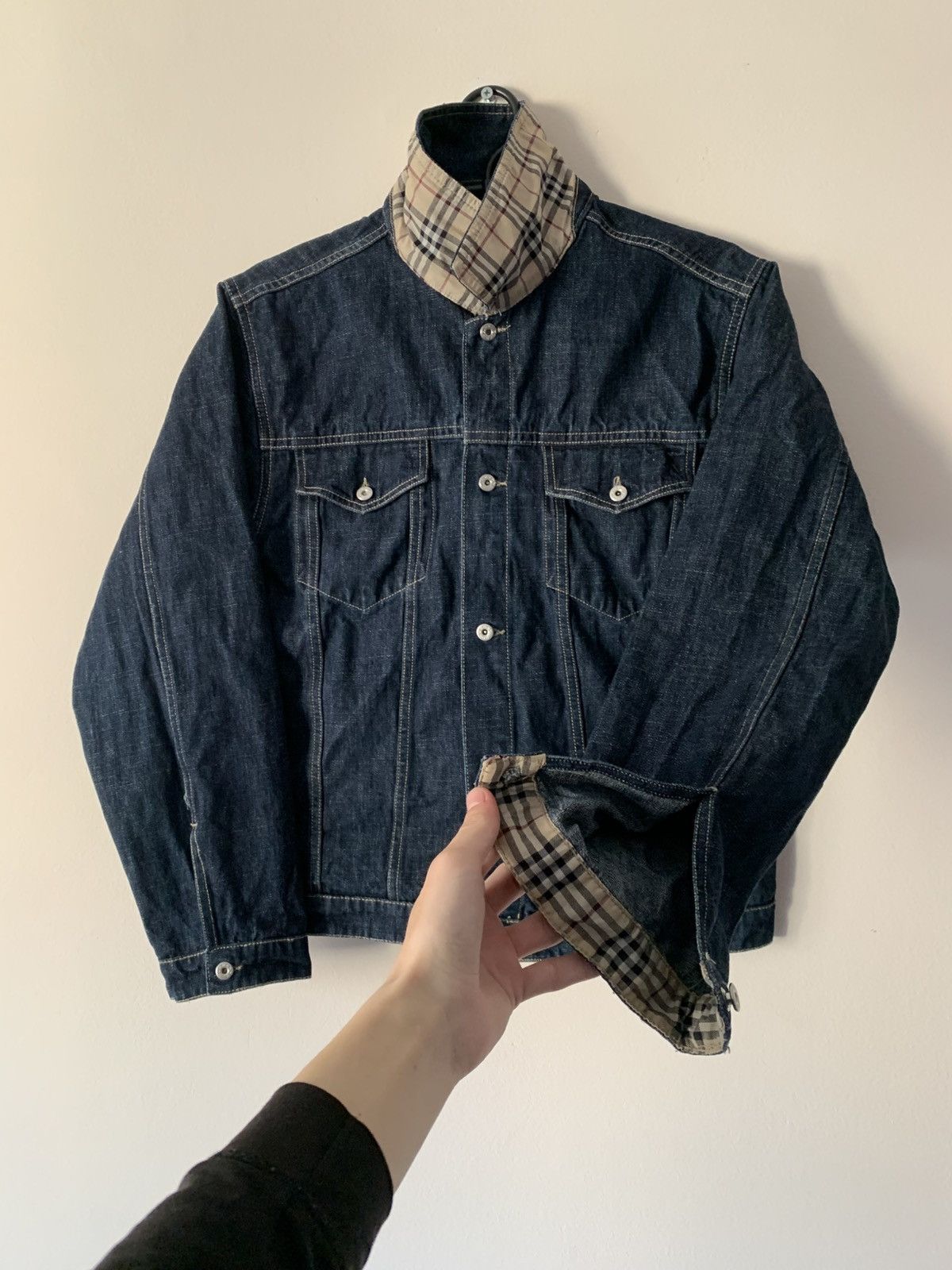 Burberry 🔥VINTAGE BURBERRY DENIM JACKET Size M / US 6-8 / IT 42-44 - 2 Thumbnail