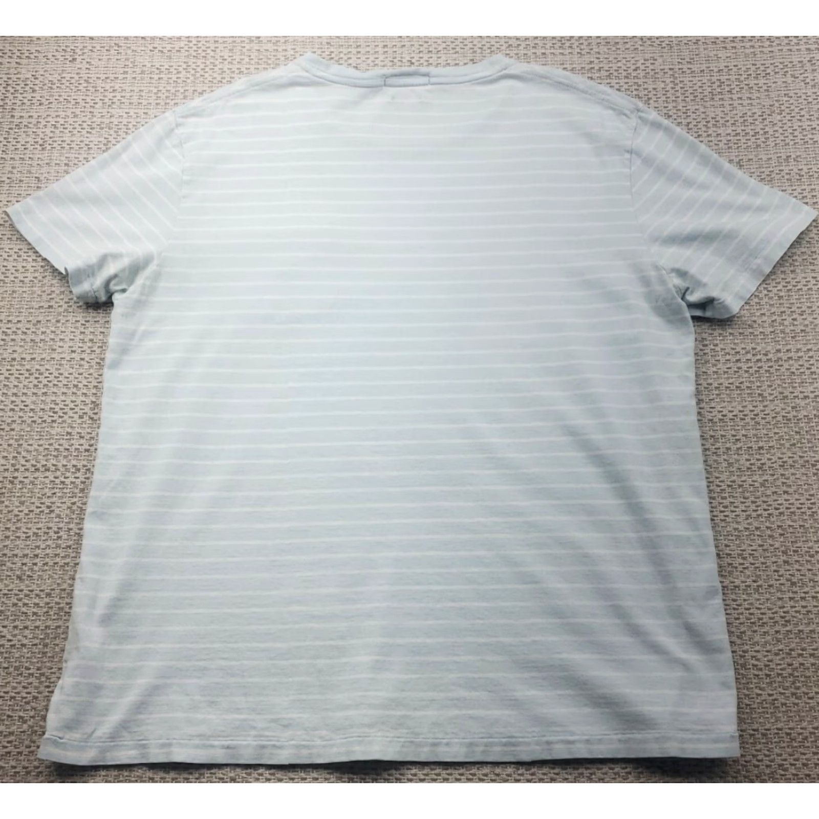 Ralph Lauren Polo Ralph Lauren Custom Fit T-Shirt Multicolor Striped Slim XL Mens Crew Neck Short Sleeve Light Blue Size US XL / EU 56 / 4 - 5 Thumbnail