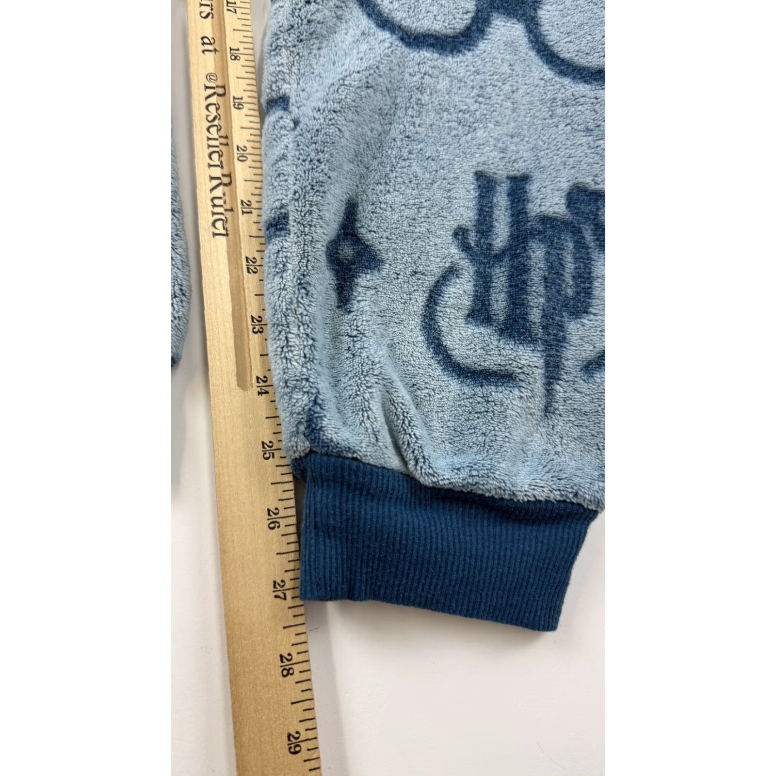 Vintage Harry Potter Pajama Pants Mens Medium Blue Fleece Lounge Wizarding World Logo Cozy fits Adjustable Drawstring Ribbed Cuffs Size US 31 - 6 Thumbnail