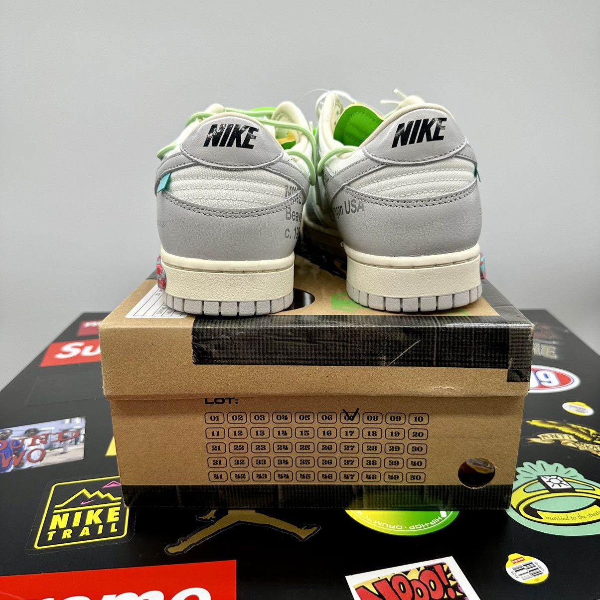 Nike × Off-White Nike Dunk Low Off-White Lot 7 Size US 11.5 / EU 44-45 - 5 Thumbnail