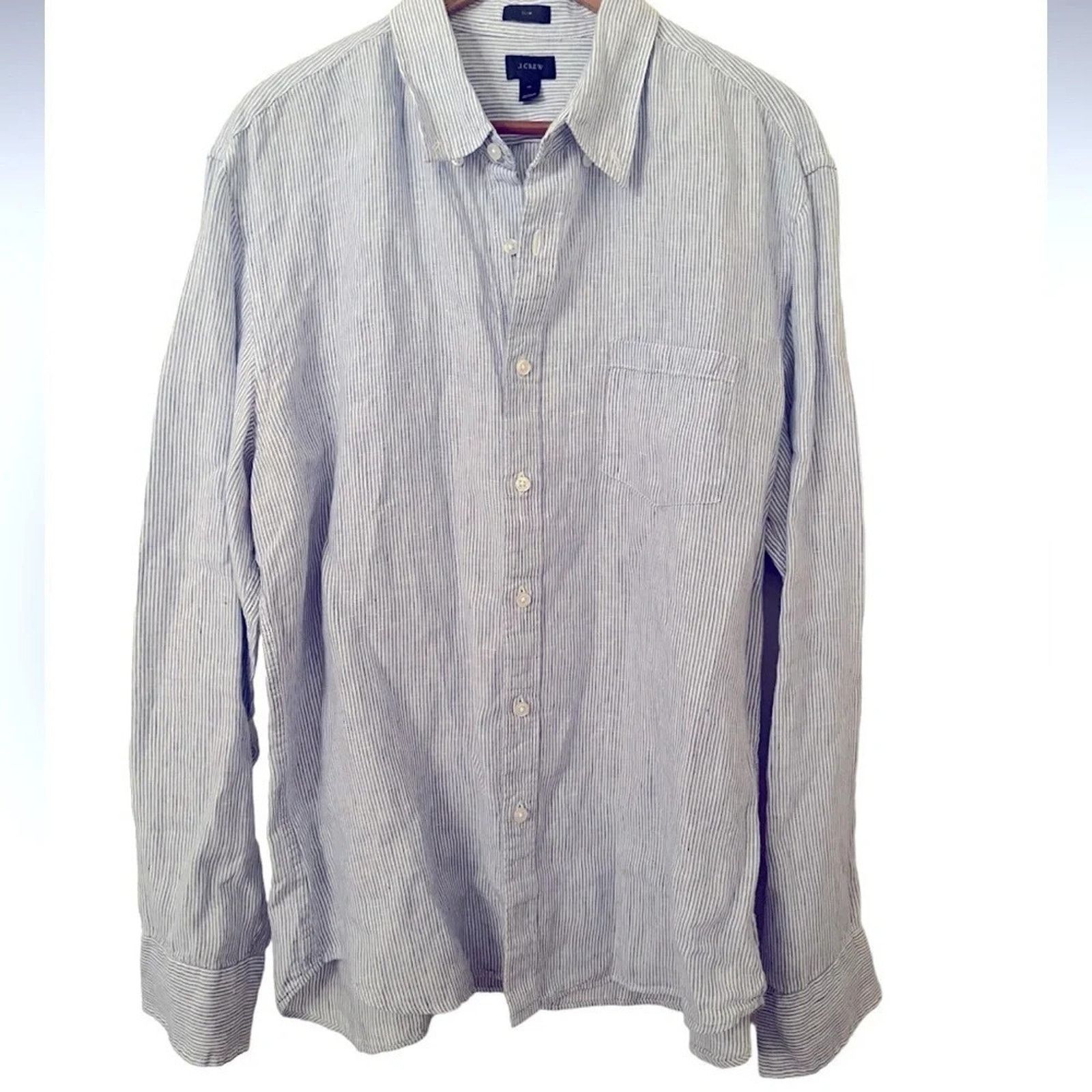 J.Crew J.Crew Baird McNutt long sleeve 100% Irish linen shirt, XL Size US XL / EU 56 / 4 - 1 Thumbnail
