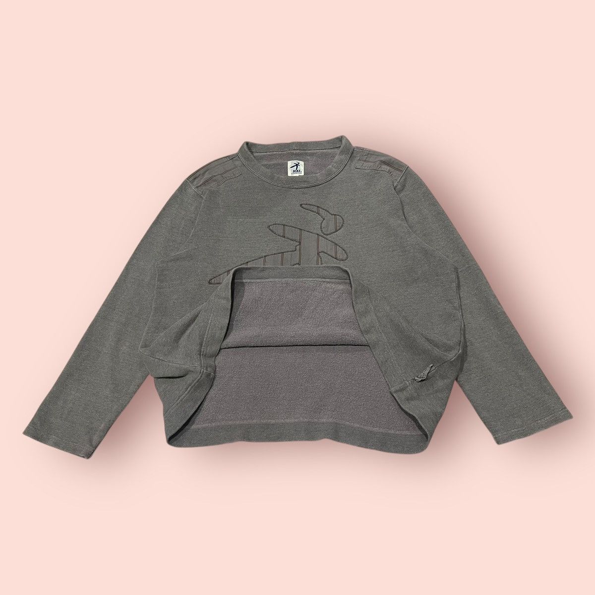 Hai Sporting Gear × Issey Miyake × Japanese Brand VINTAGE HAI SPORTING GEAR BIG PATCH LOGO PULLOVER SHIRT Size L / US 10 / IT 46 - 13 Thumbnail