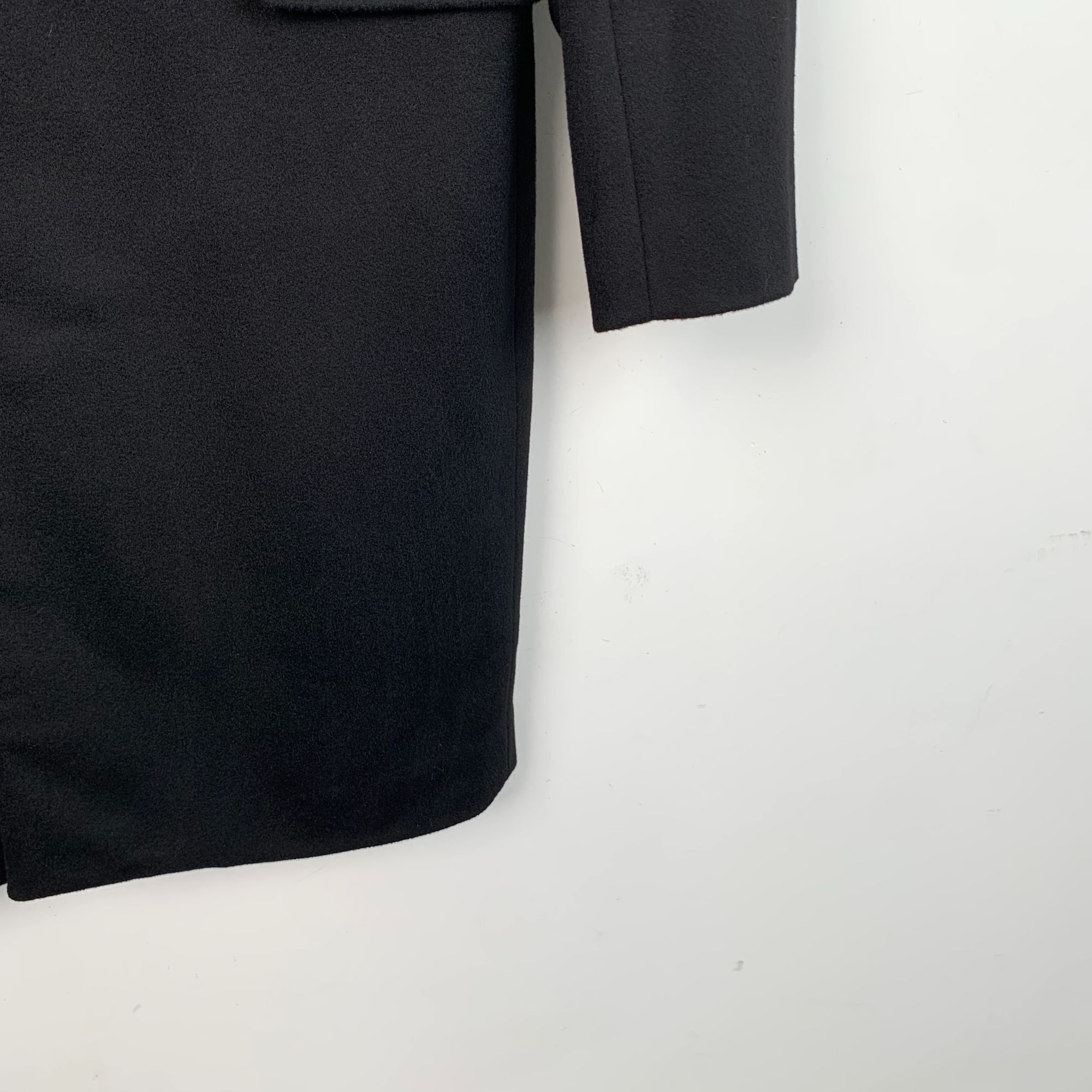 Dior Mens Black Wool Overcoat 42 Made In Italy With Cupro Lining Size US XS / EU 42 / 0 - 4 Thumbnail
