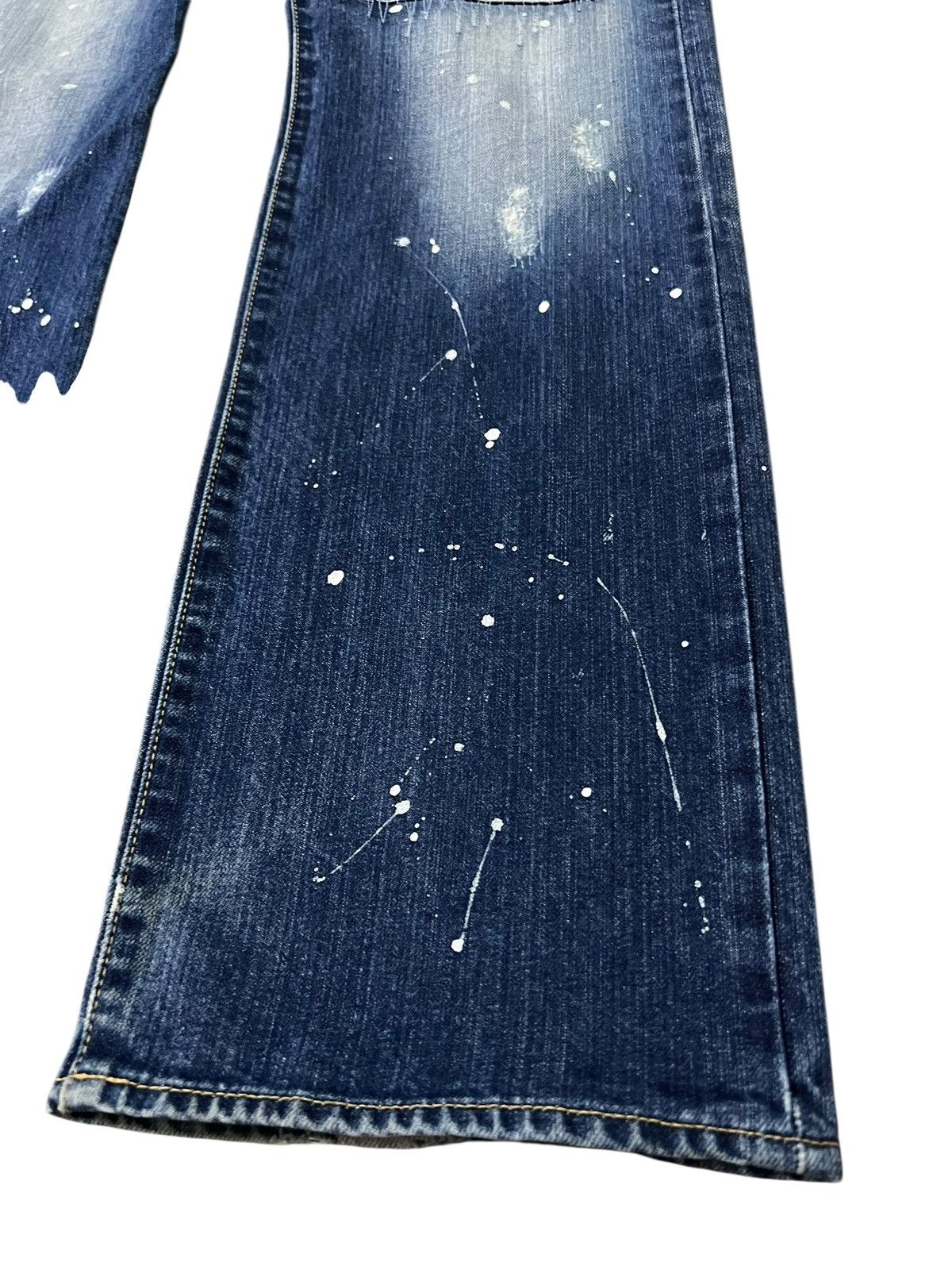 Japanese Brand Takeo Kikuchi Painted Pactwork Jean Japan Size US 33 - 5 Thumbnail