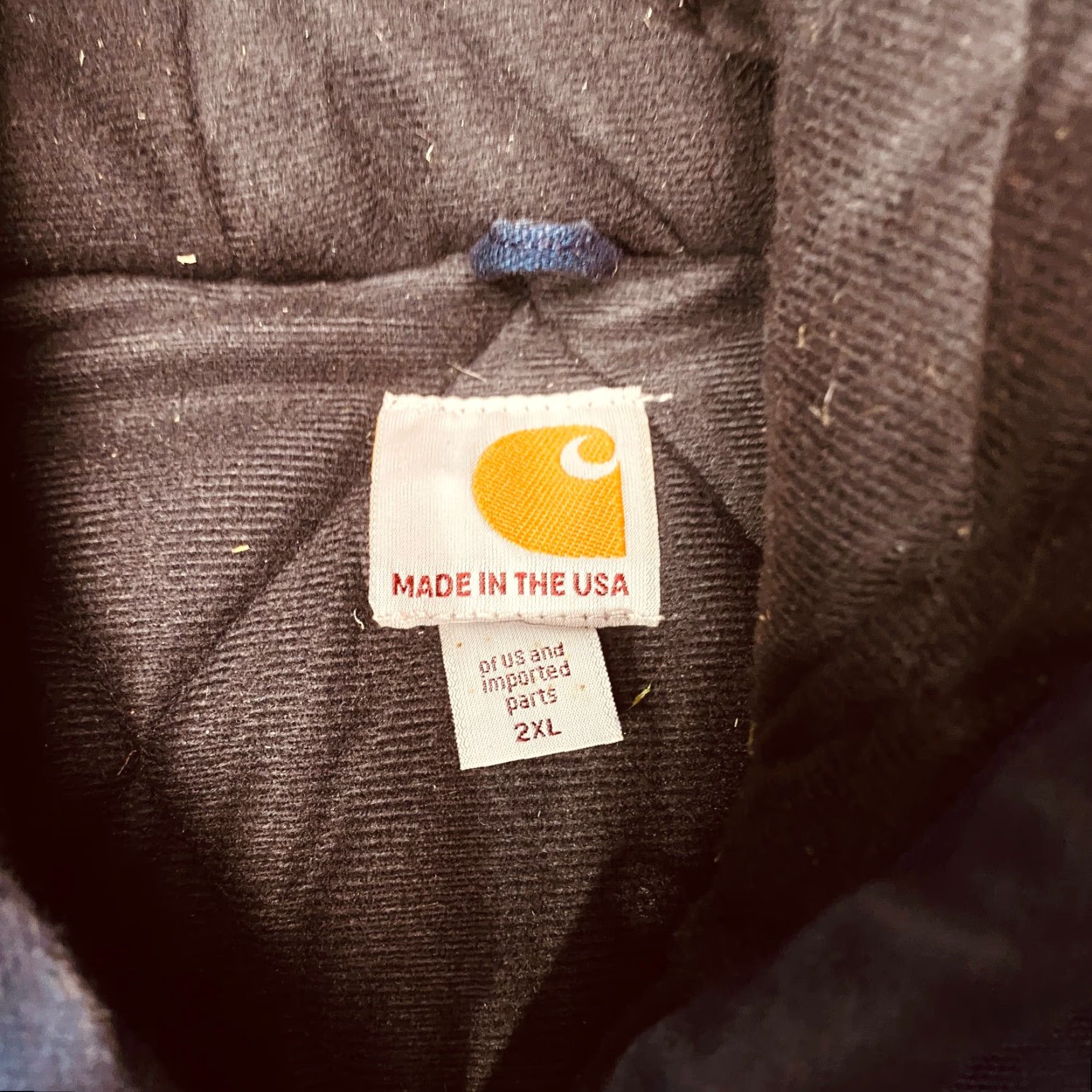 Carhartt VINTAGE Carhartt J140 DNY Quilt Lined Hooded Duck Jacket 2XL Navy Blue Workwear - 7461 Size US XXL / EU 58 / 5 - 7 Thumbnail