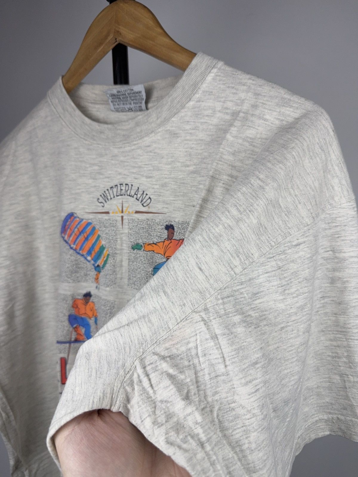 Vintage 90s Vntg Switzerland Kleine Scheidegg Jungfrau Graphic Tee Size US L / EU 52-54 / 3 - 10 Thumbnail