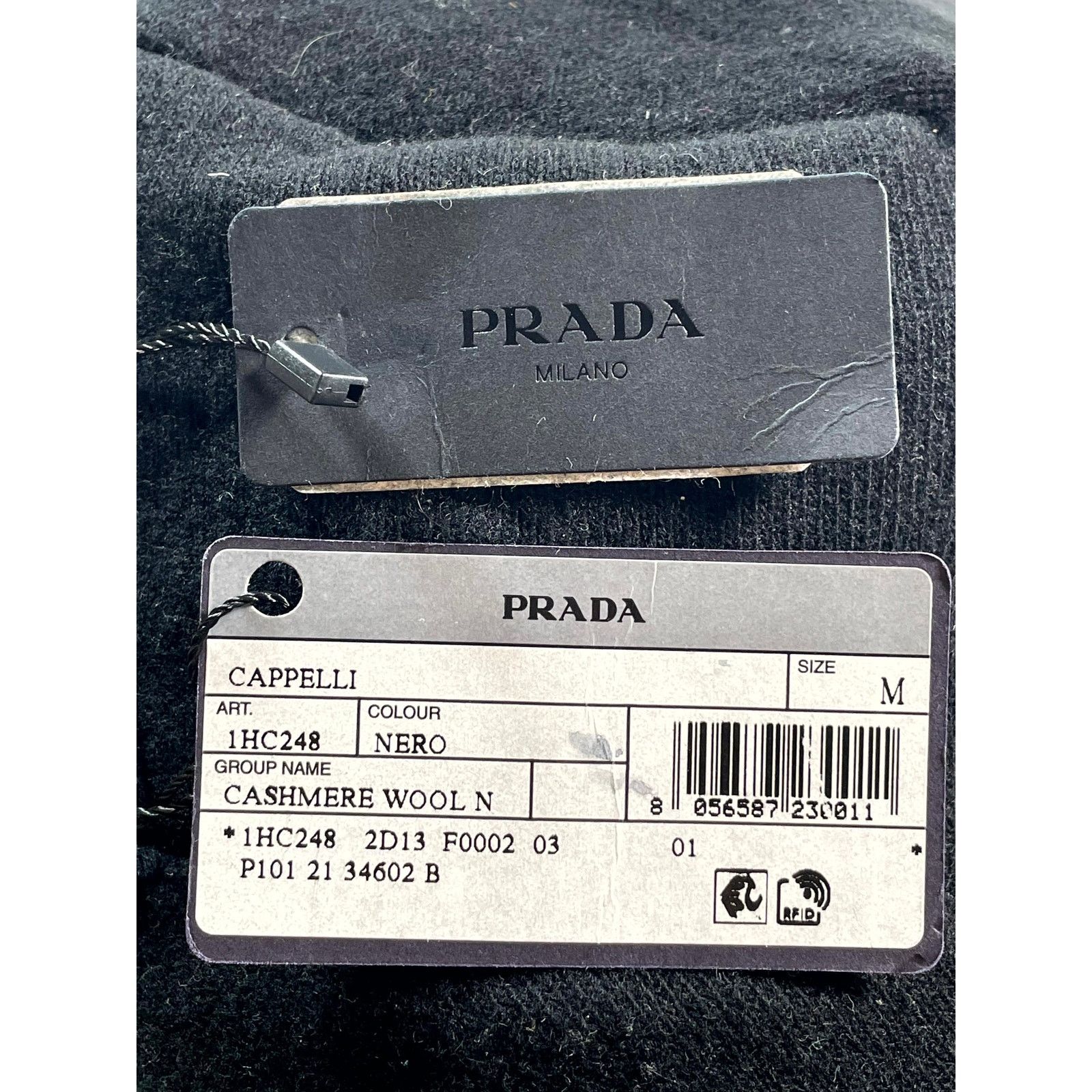 Prada Prada Knitted Bucket Black, Red & Blue Cap Size 32 - 4 Thumbnail