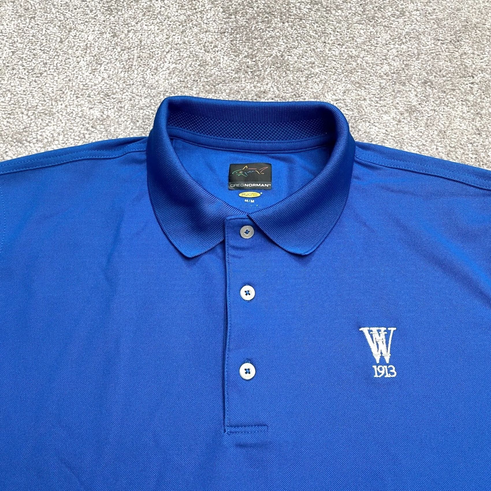 Vintage Greg Norman Polo Shirt Mens Medium Blue Short Sleeve Button Collar Sports Activewear Shirt Size US M / EU 48-50 / 2 - 3 Thumbnail