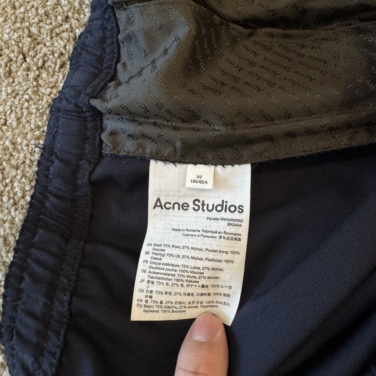 Acne Studios Acne Studios Wool Trousers Size US 34 / EU 50 - 3 Thumbnail