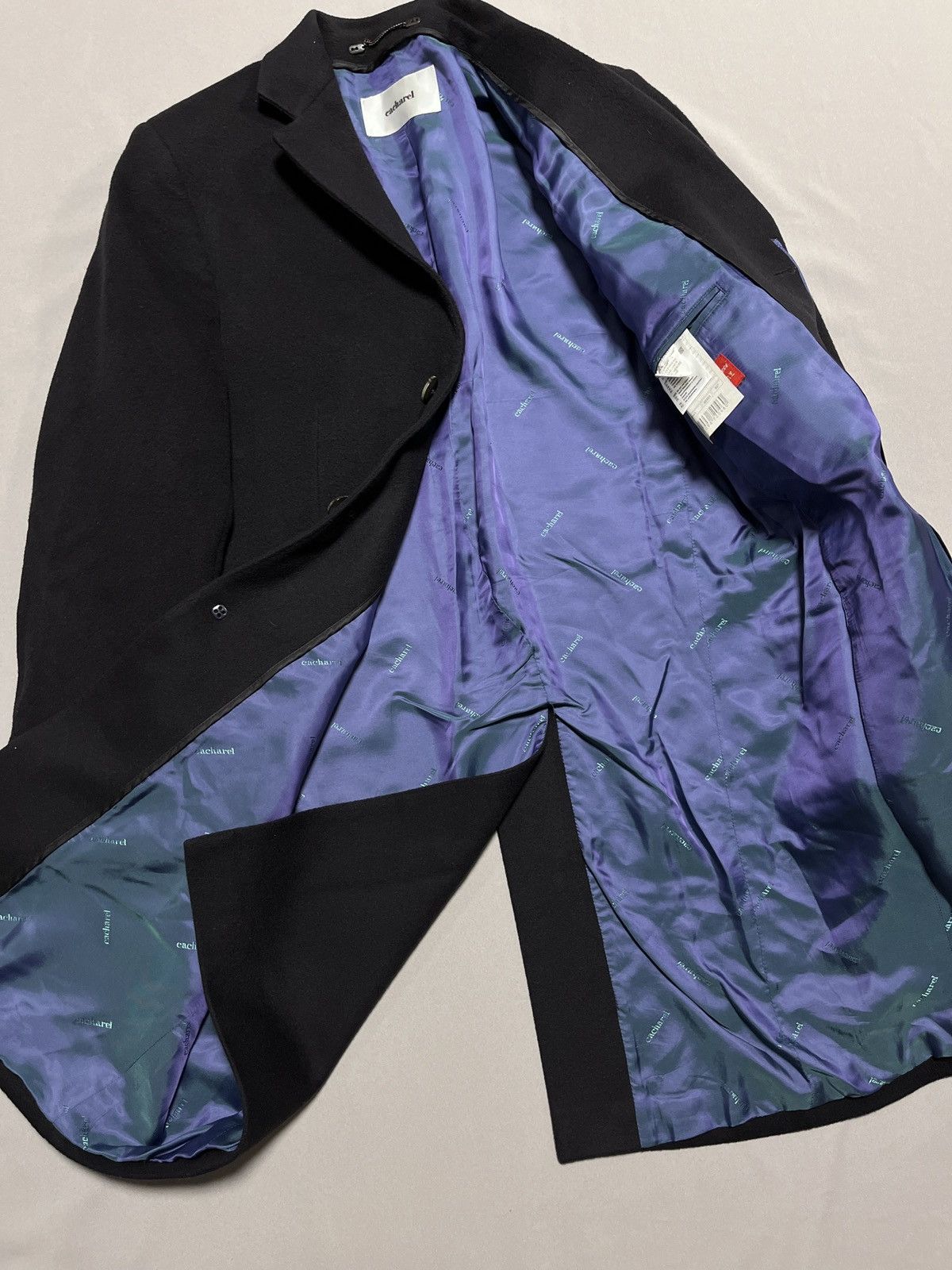 Other Cacharel Cashmere Heavy Warm Classic Luxury Crombie Overcoat Size US L / EU 52-54 / 3 - 9 Thumbnail