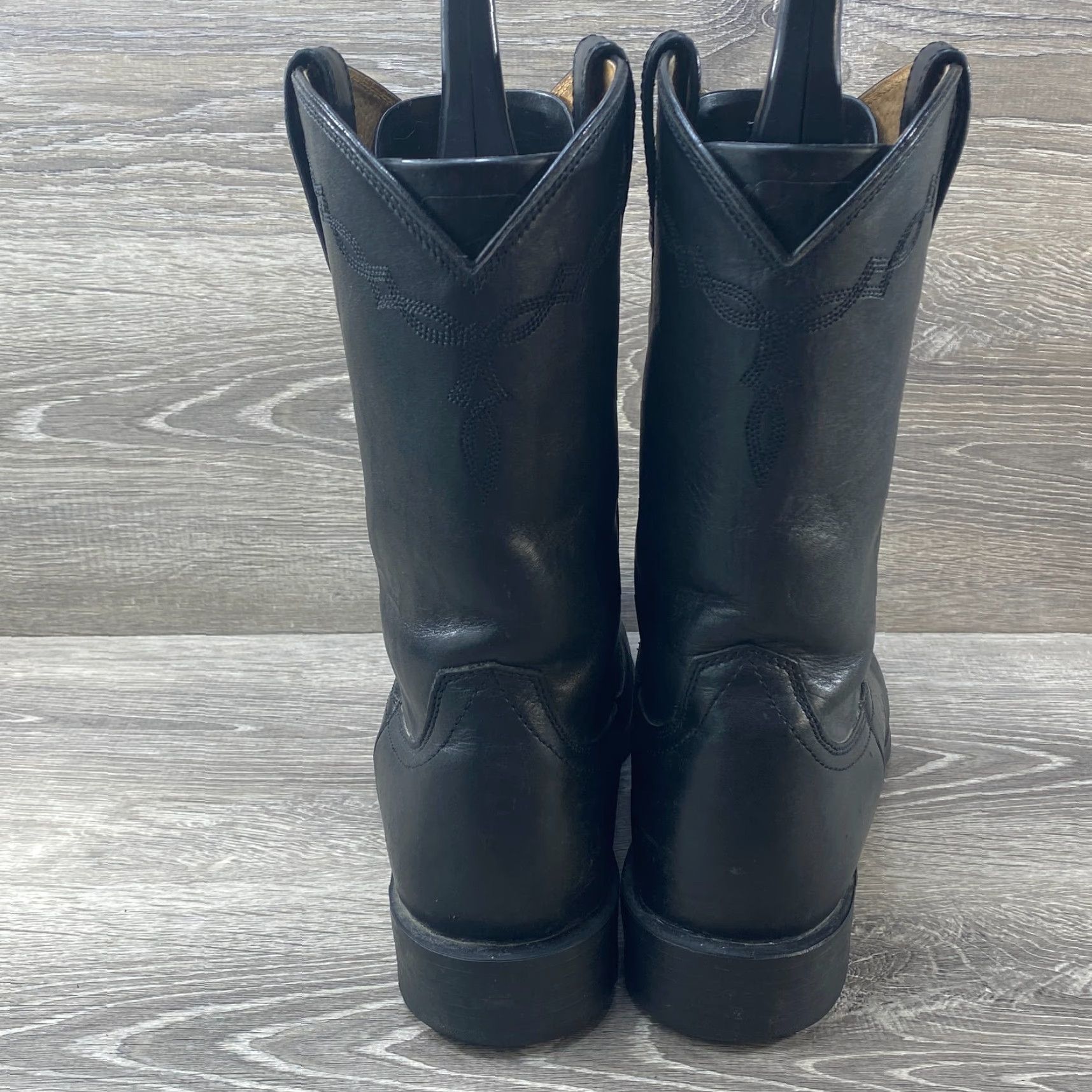 Ariat Ariat Heritage Black Leather Roper Round Toe Cowboy Western Boot Mens SZ 11.5 D Size US 12 / EU 45 - 6 Thumbnail