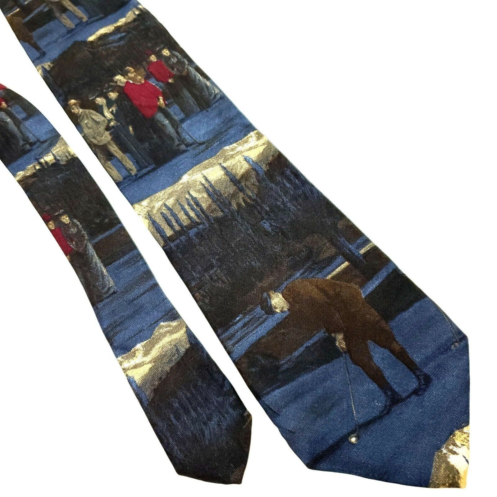 Vintage JL Roberts Silk Tie Golf Novelty Print Blue Size ONE SIZE - 1 Thumbnail