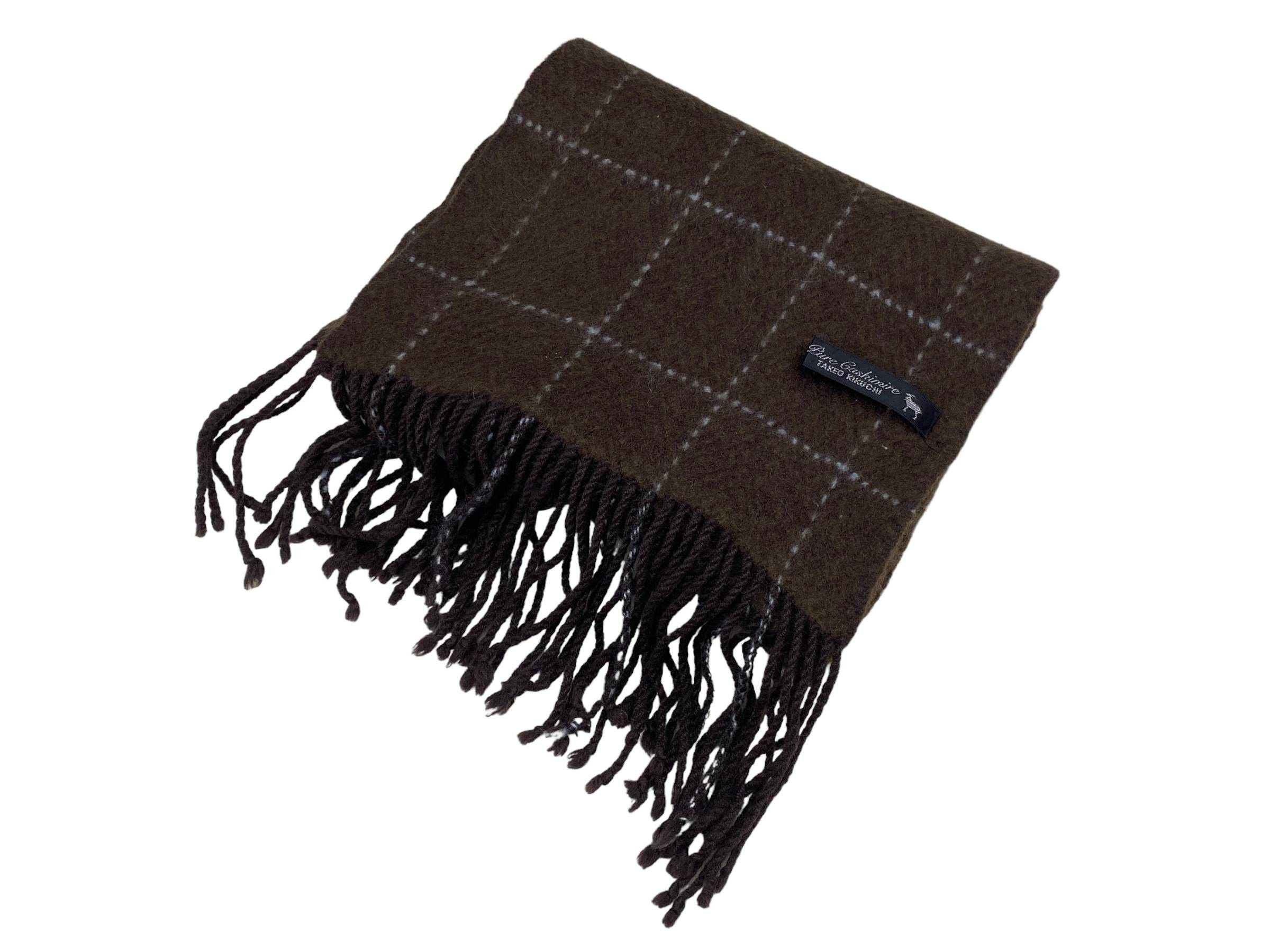 Takeo Kikuchi Vintage Takeo Kikuchi Pure Cashmere Checkered Scarf Luxury Size ONE SIZE - 3 Thumbnail