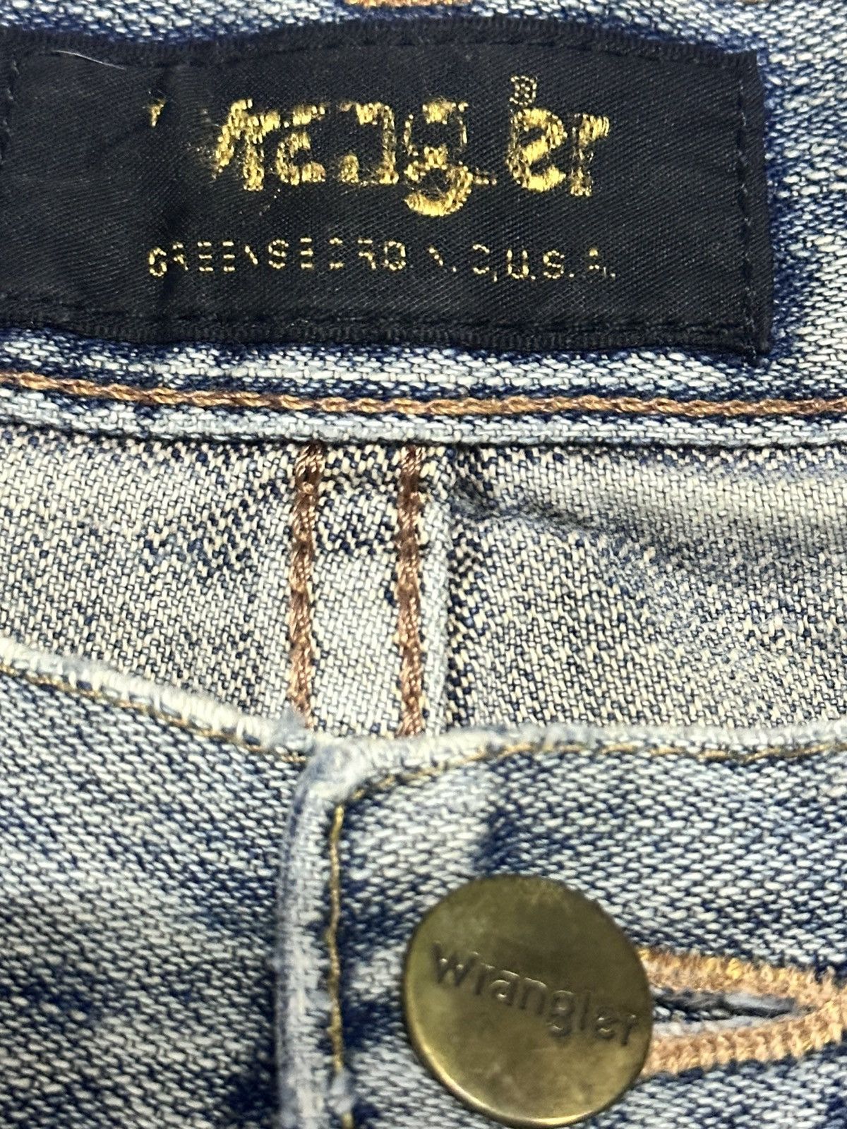 Japanese Brand Vintage Wrangler Straight Loose Style With Faded Wash Size US 28 / EU 44 - 8 Thumbnail