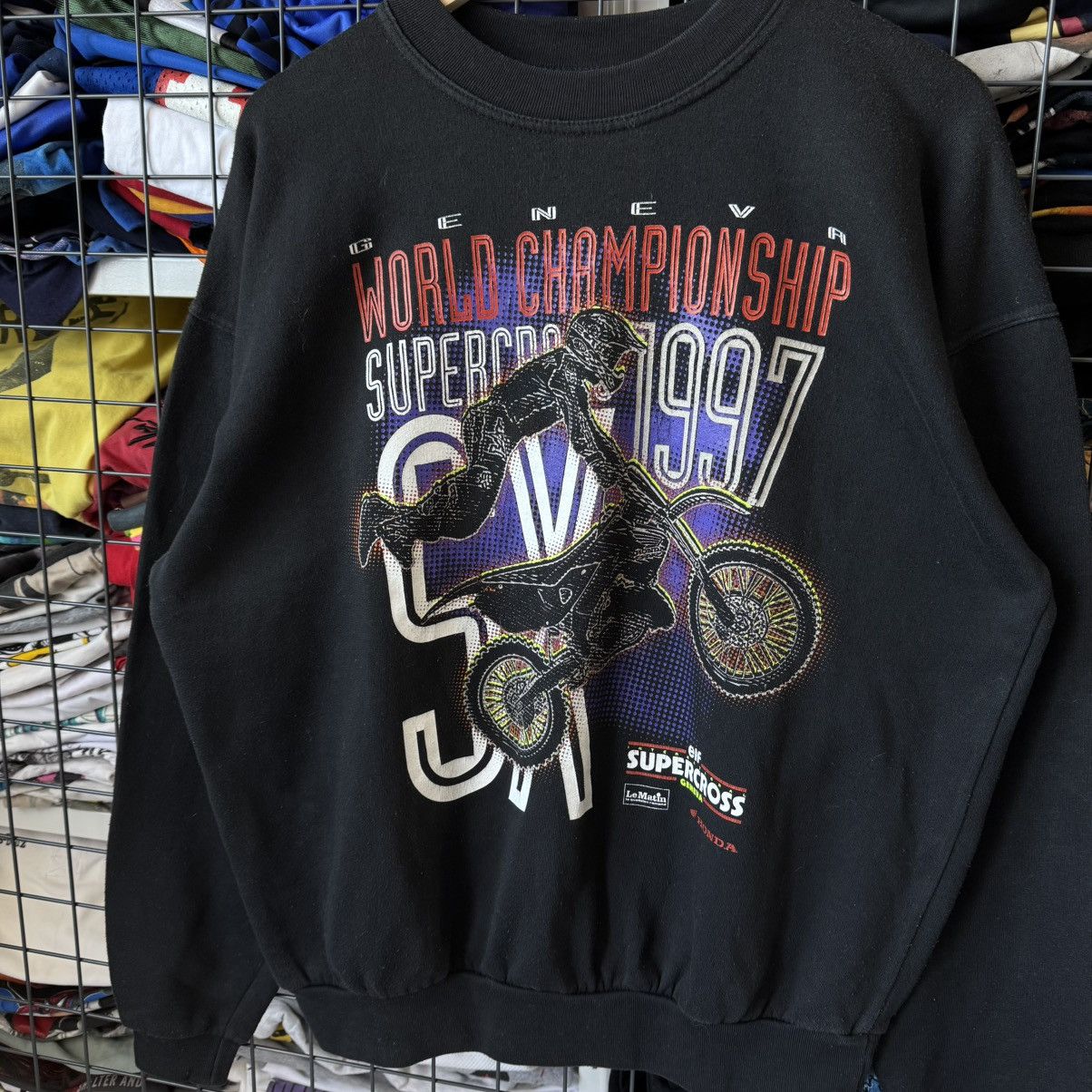Vintage Vintage 1997 Whale Geneva Championship Honda Sweatshirt Size US XL / EU 56 / 4 - 5 Thumbnail
