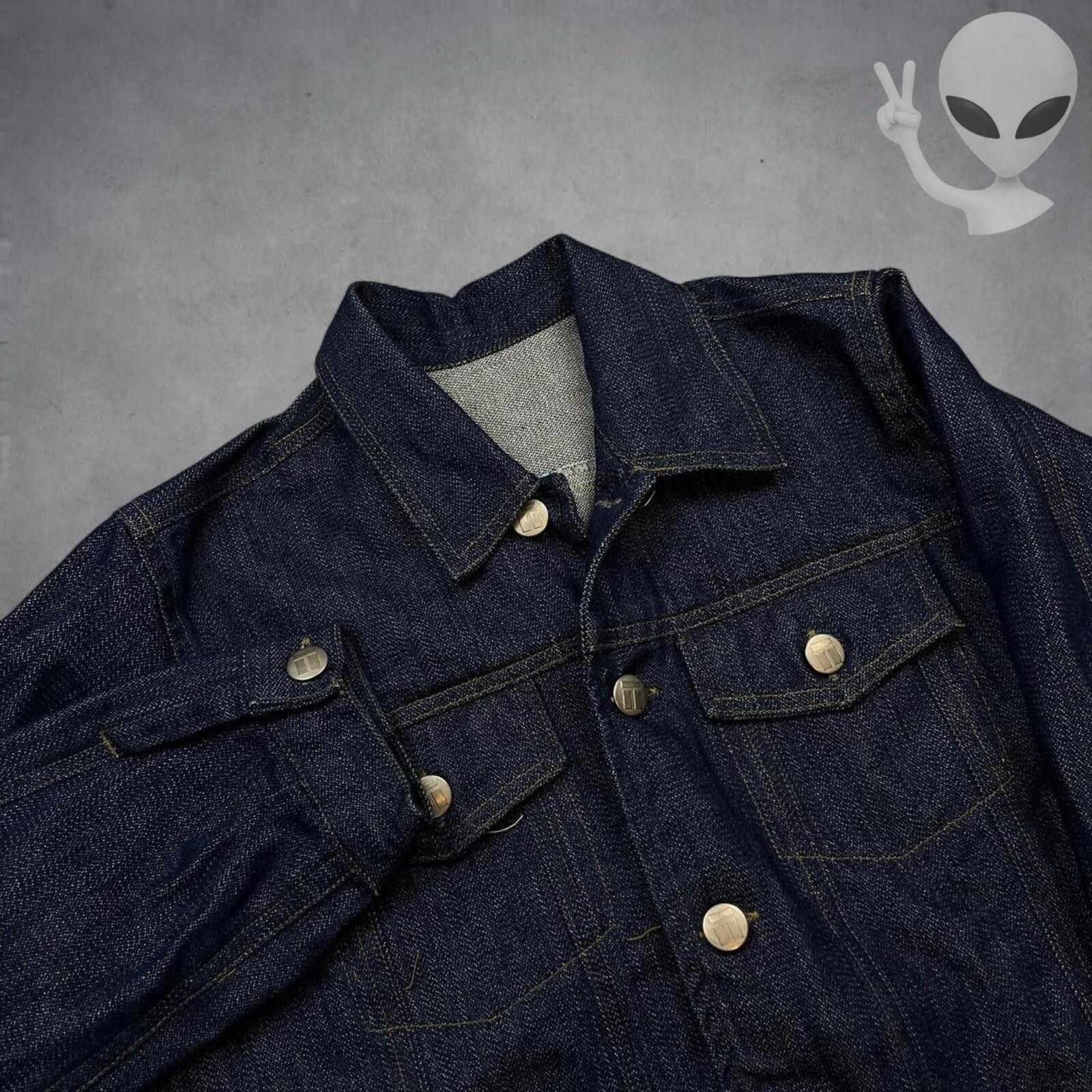 Other Custom Denim Jacket Women's Small Dark Blue PatchWork USA Size S / US 4 / IT 40 - 1 Thumbnail