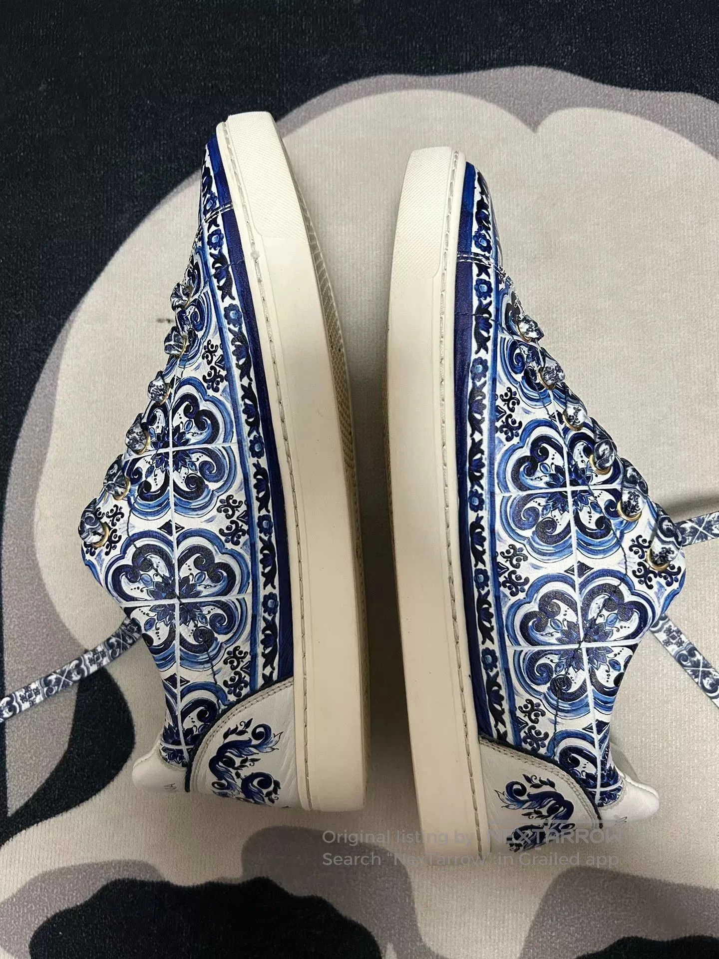 Dolce & Gabbana Dolce & Gabbana Blue Print Sneakers. Size US 7 / EU 40 - 4 Thumbnail