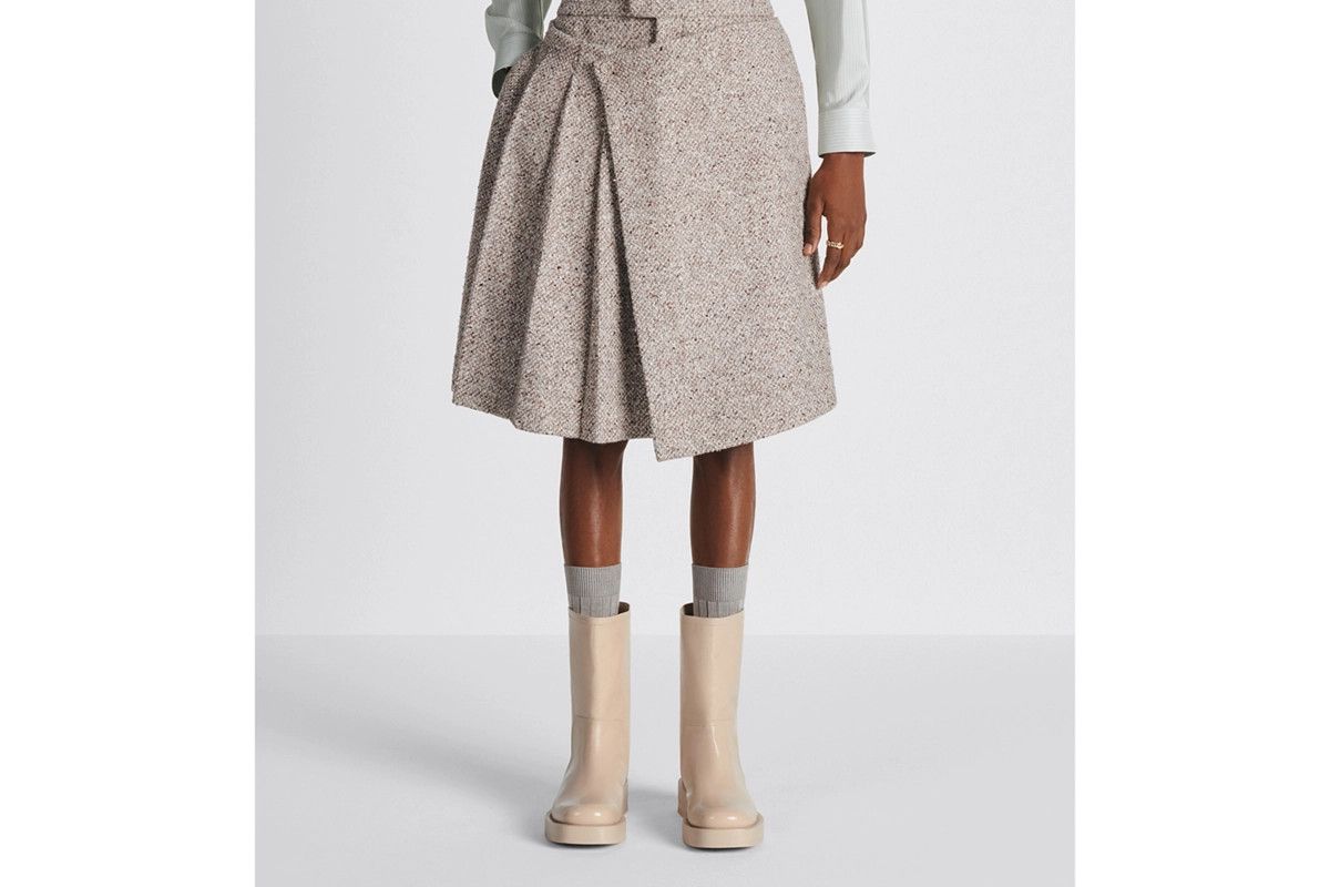 Dior o1bcso1str1124 Pleated Kilt-Shorts in Beige Size US 26 / EU 42 - 7 Thumbnail