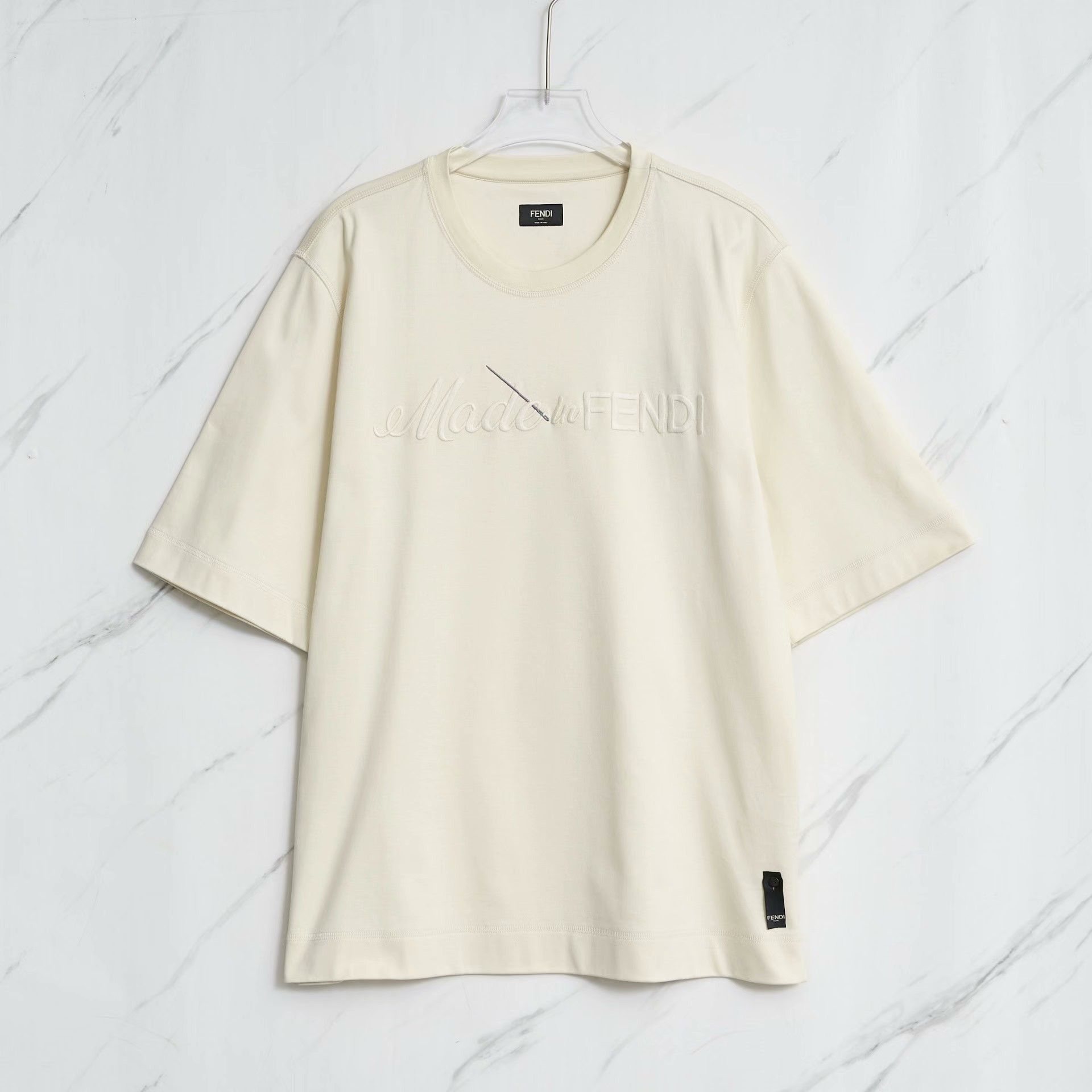 Fendi Fendi Men's Letter Embroidery T-Shirt Size US L / EU 52-54 / 3 - 1 Thumbnail