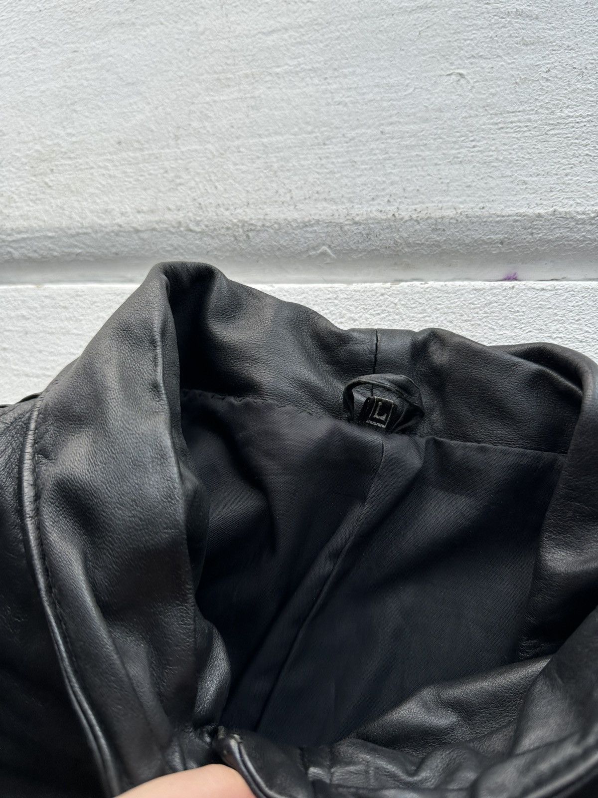 Other 🚨VNTG LEATHER JACKET AVANT GARDE ASYMMETRICAL BLACK MOTO Size US L / EU 52-54 / 3 - 8 Thumbnail