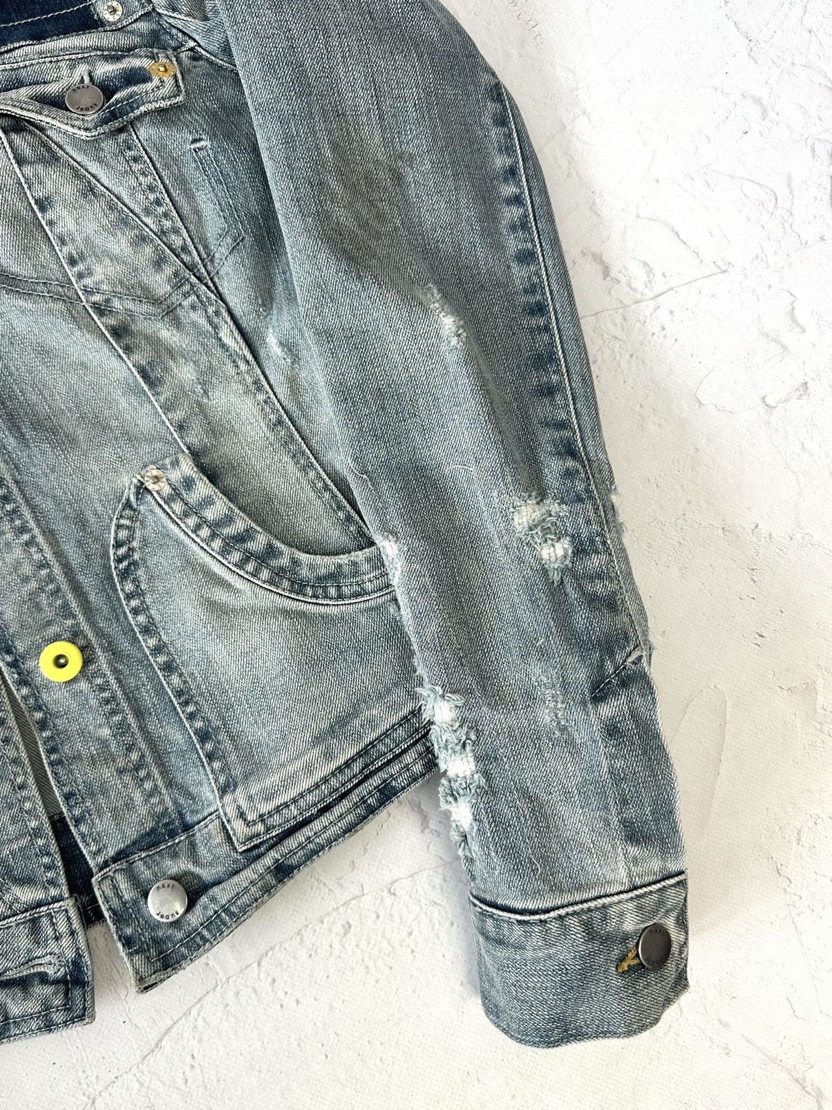 Japanese Brand Vintage Distressed Denim Jacket Size S / US 4 / IT 40 - 4 Thumbnail