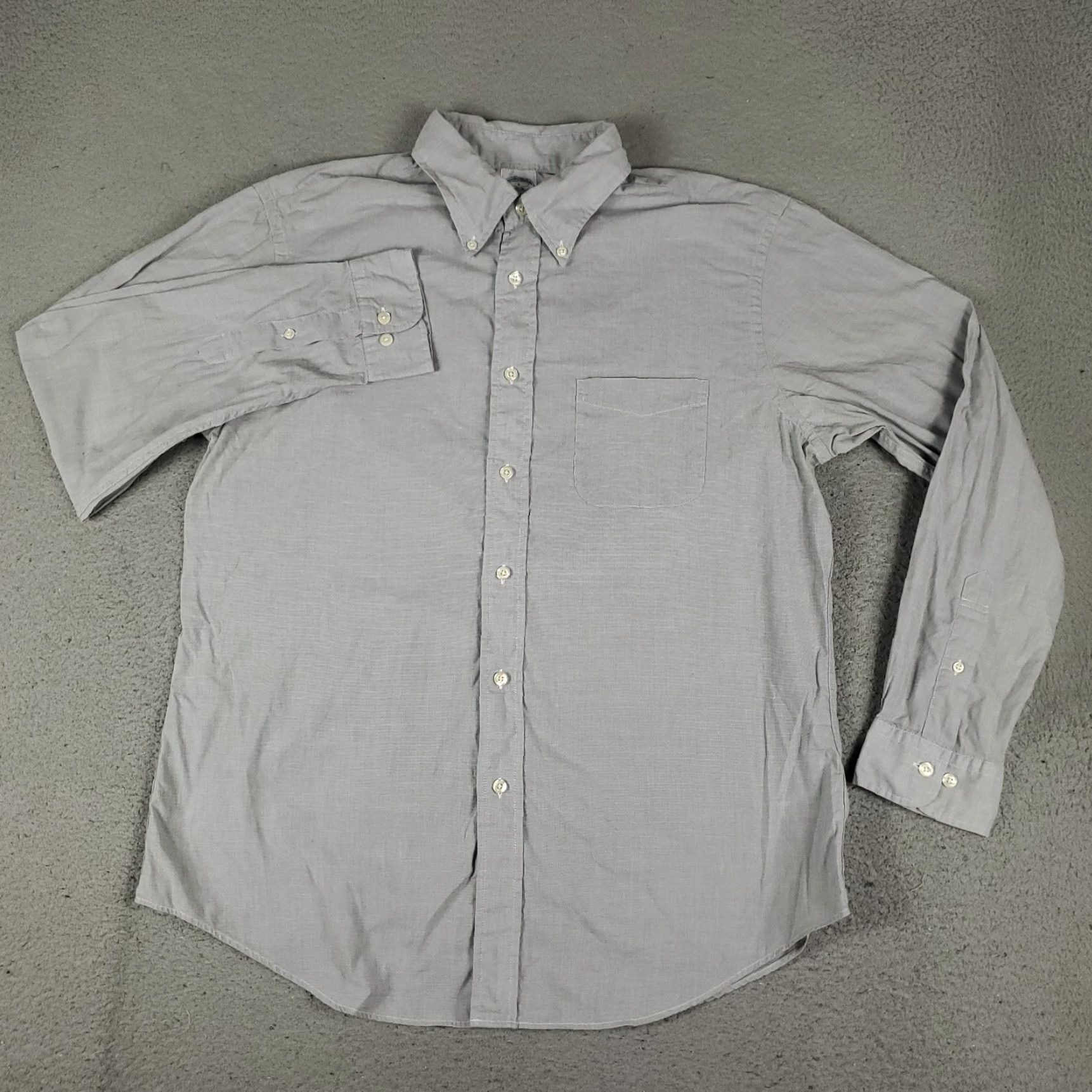 Brooks Brothers Brooks Brothers Shirt Mens Large Gray Regent Button Up Long Sleeve Size US L / EU 52-54 / 3 - 2 Thumbnail