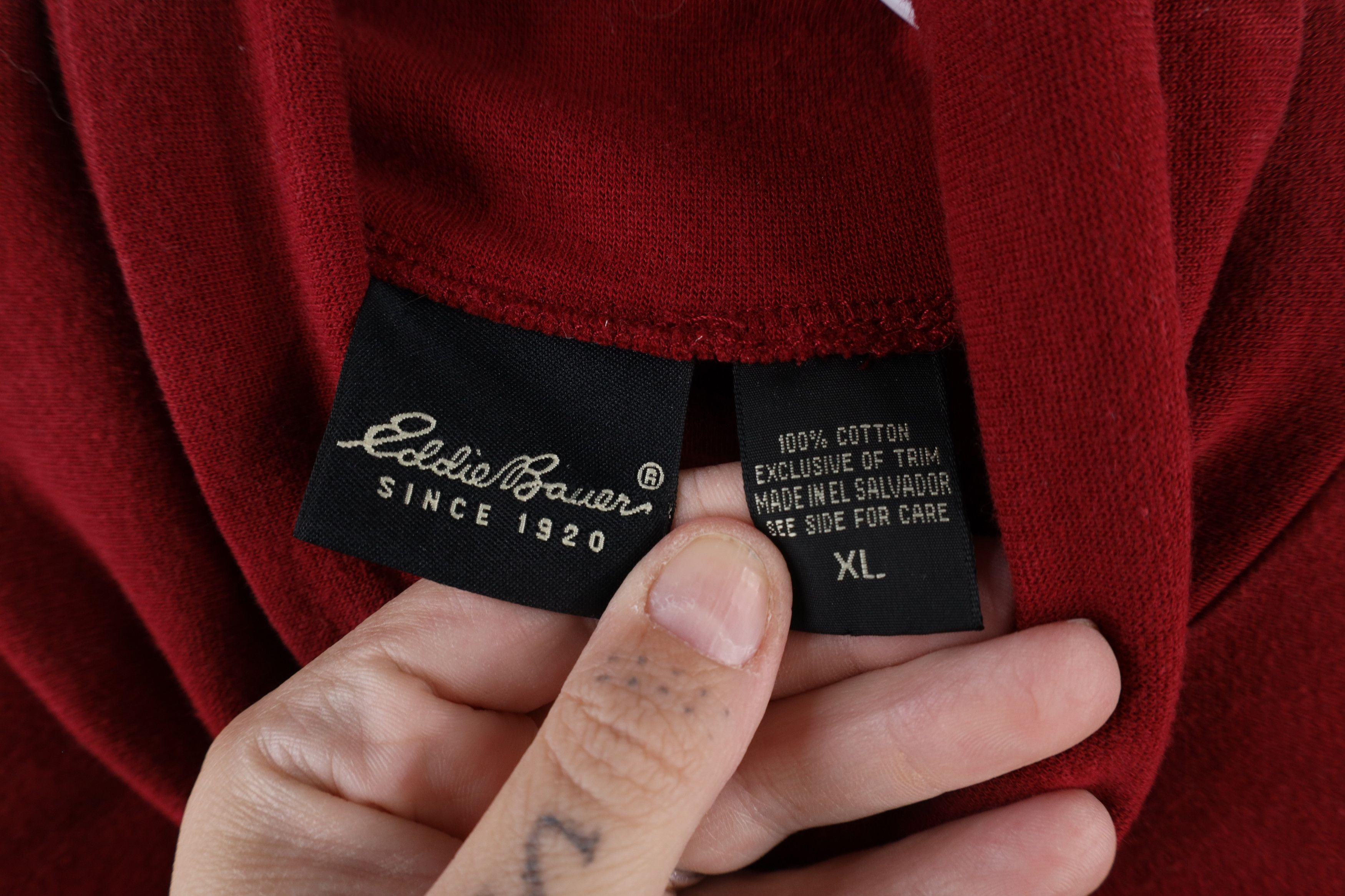 Eddie Bauer × Vintage Vintage 90s Eddie Bauer Long Sleeve Turtleneck T-Shirt Red Size US XL / EU 56 / 4 - 4 Thumbnail
