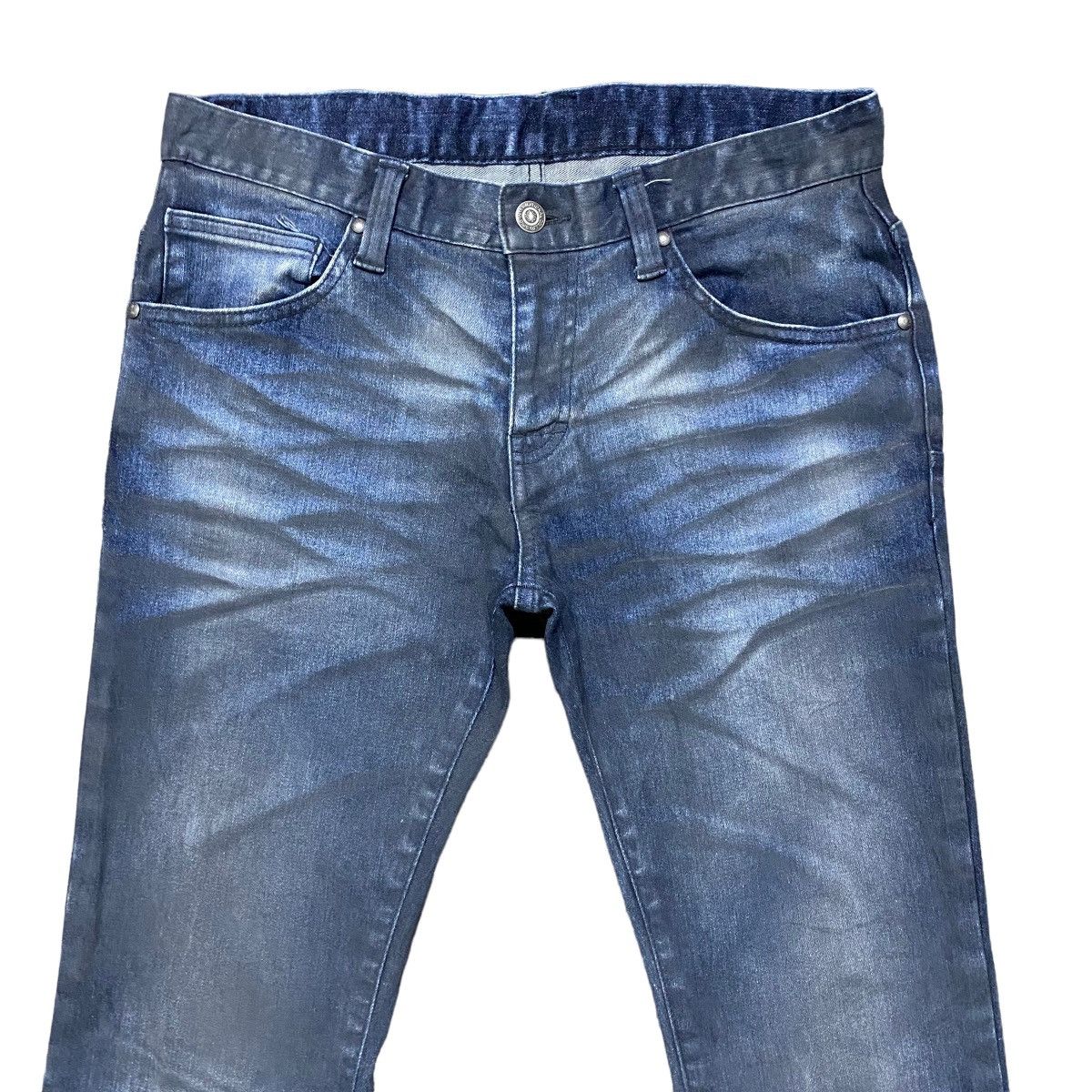 Tornado Mart Tornado Mart Coated Denim Flare Pants Size US 30 / EU 46 - 3 Thumbnail