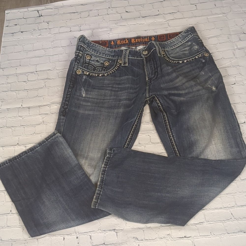 Rock Revival Rock revival distressed Julian straight jeans size 36 Size US 36 / EU 52 - 1 Thumbnail