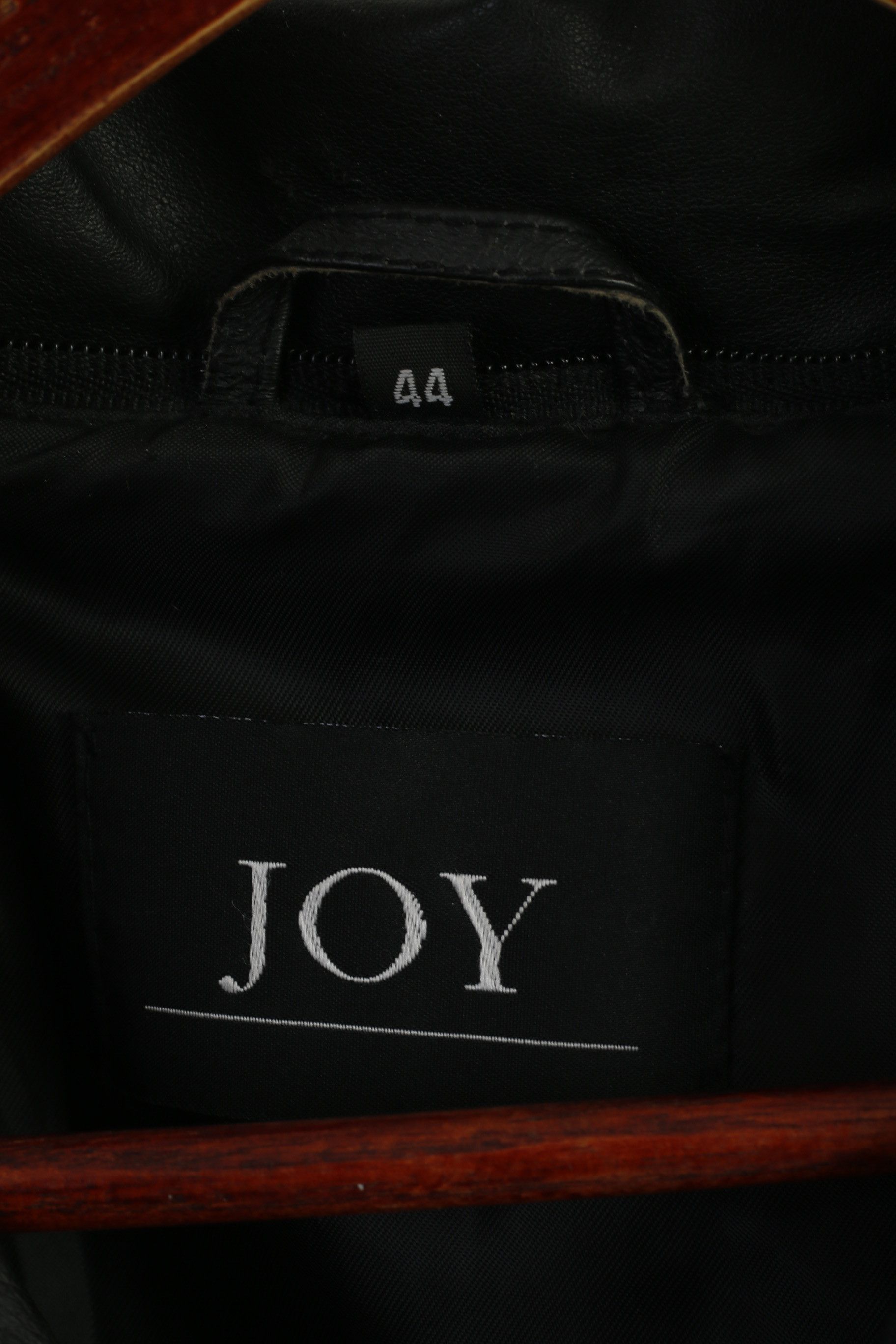 Vintage JOY Women 44 L Jacket Vintage Black Leather 8836 Size L / US 10 / IT 46 - 5 Thumbnail
