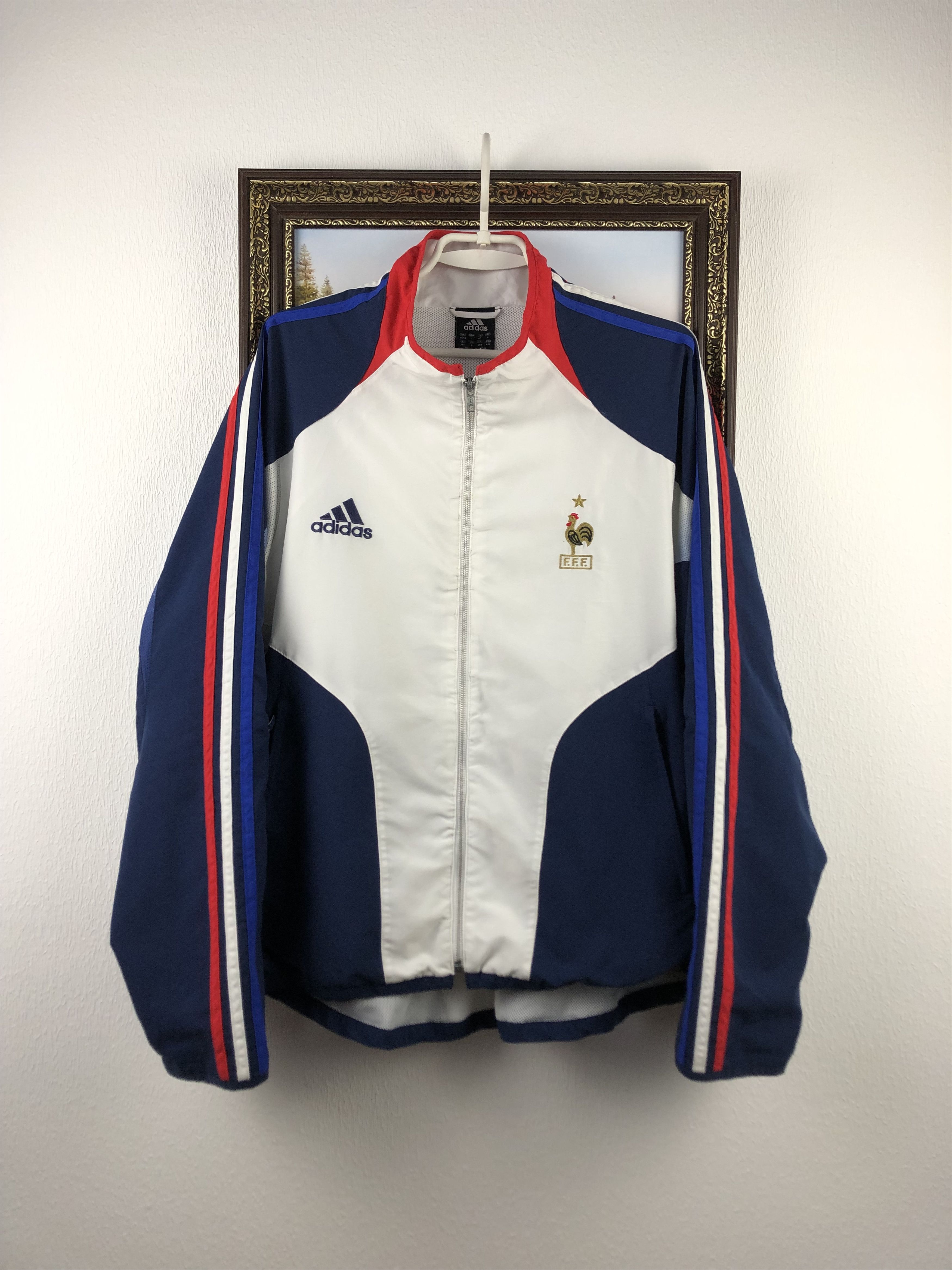 Vintage Adidas France Football Jacket Soccer Track Top Rare