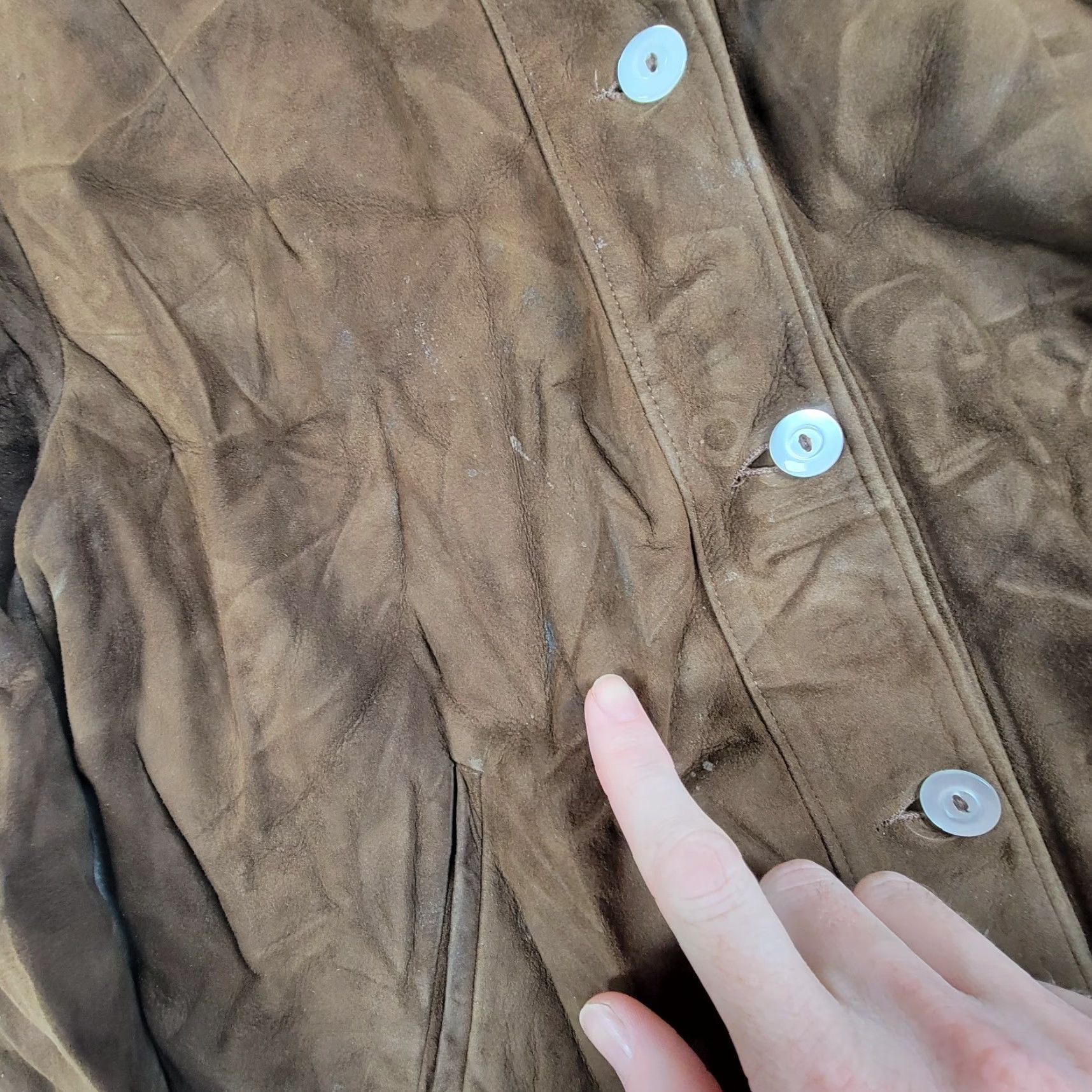 Vintage **Ultra Vintage 1950s Brown Suede Women's Jacket Size 12** User: Ultra Vintage 1950s Brown Suede Women's Jacket Size 12 Size XL / US 12-14 / IT 48-50 - 4 Thumbnail