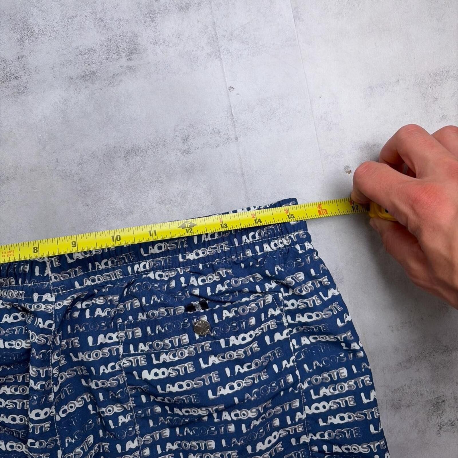 Lacoste Y2K Blue Lacoste Logo Board Shorts Size US 32 / EU 48 - 6 Thumbnail