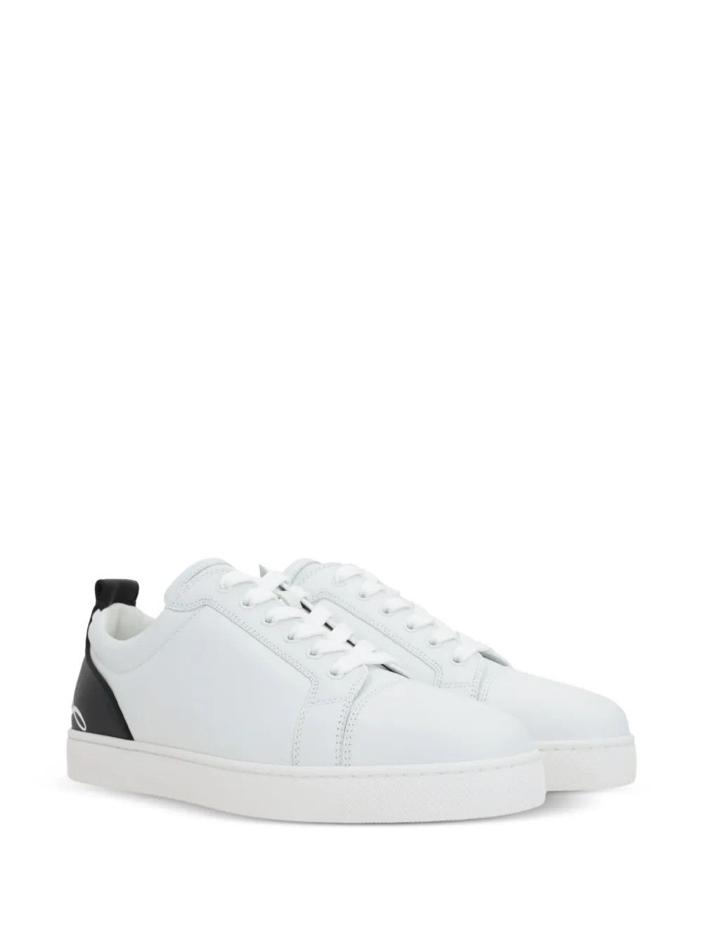 Christian Louboutin os11x0526 Fun Louis Junior Leather Sneakers in White/Black Size US 10 / EU 43 - 2 Thumbnail