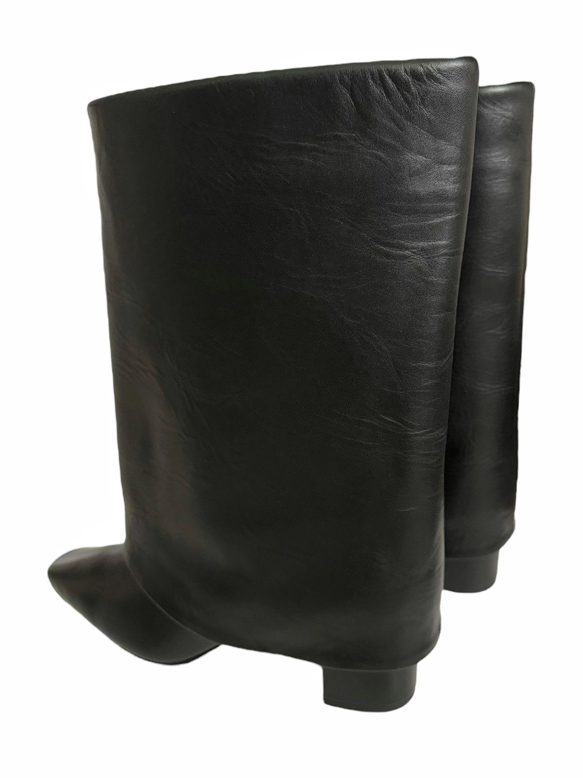 Issey Miyake $1200 Cover Leather Heel Boots Size US 8 / IT 38 - 4 Thumbnail