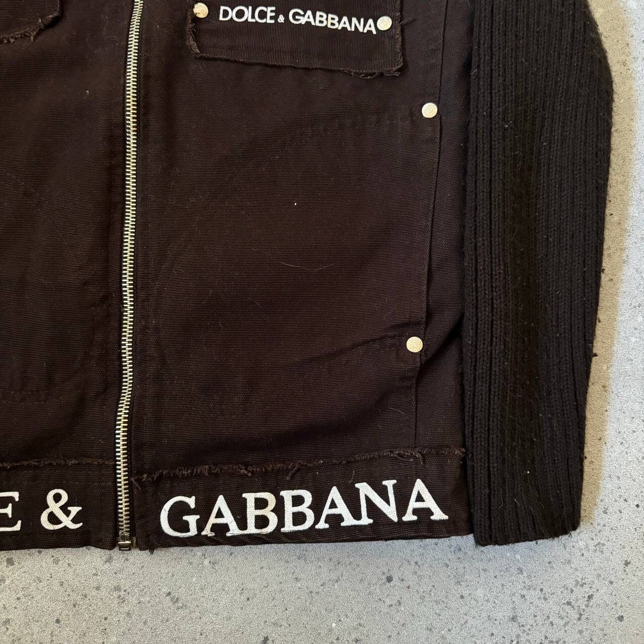 Dolce & Gabbana × Vintage D&G Dolce & Gabbana Vintage Brown Knit Zip Sweatshirt Jacket Size M / US 6-8 / IT 42-44 - 5 Thumbnail