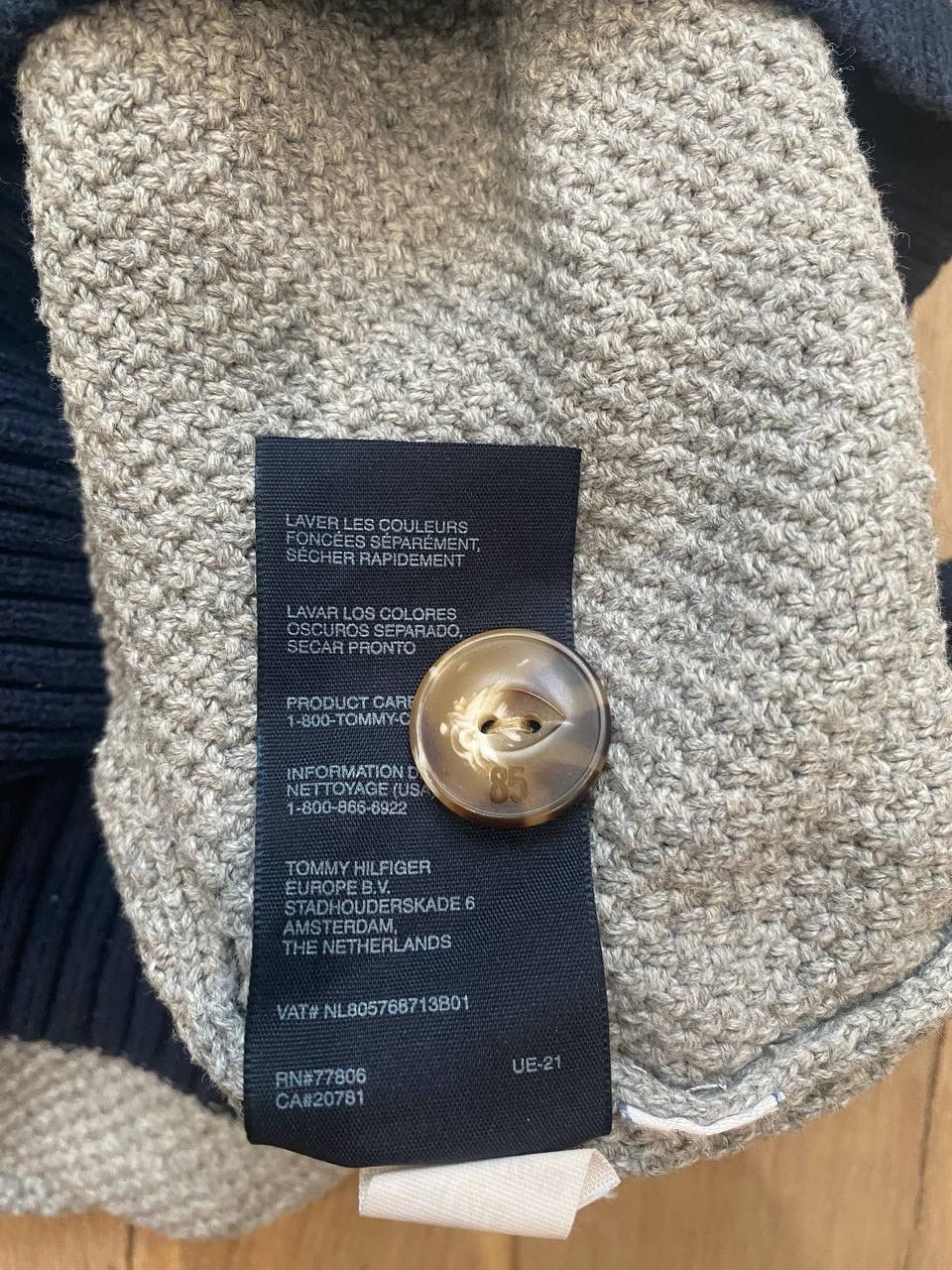 Tommy Hilfiger Tommy Hilfiger Grey Cotton Knit Sweater Men’s Size L Size US L / EU 52-54 / 3 - 5 Thumbnail