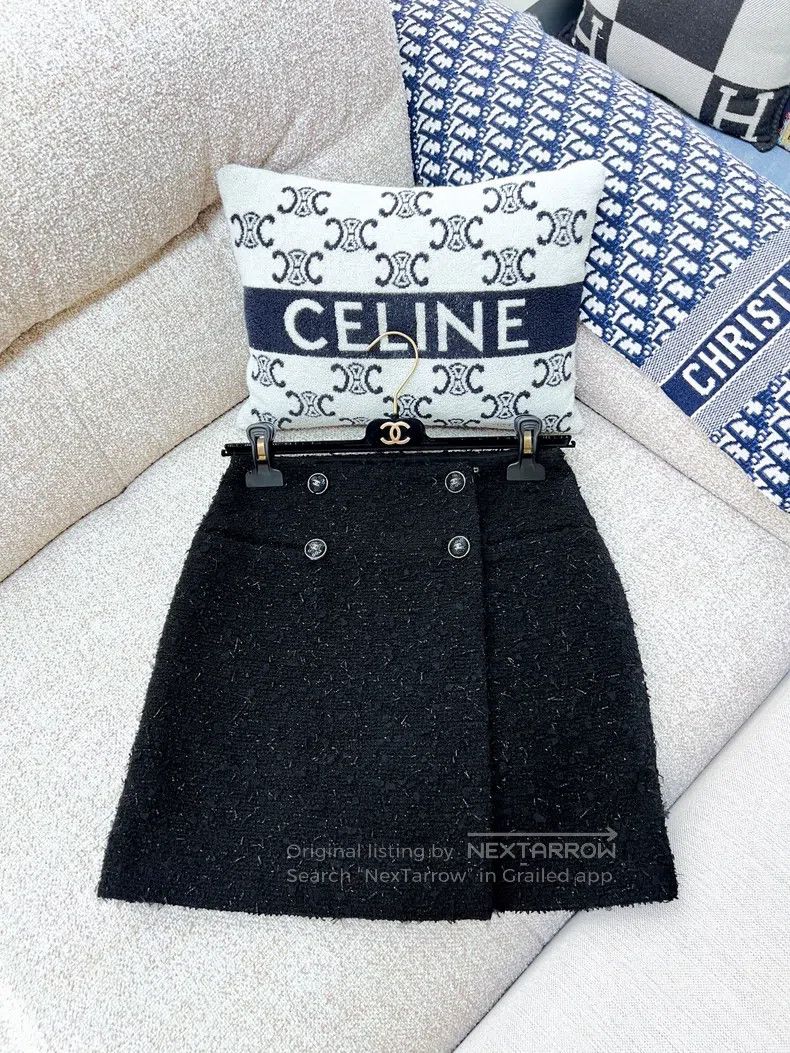 Chanel Chanel 21B winter sequin fine flash double-breasted tweed Size 42" / US 20 - 1 Thumbnail