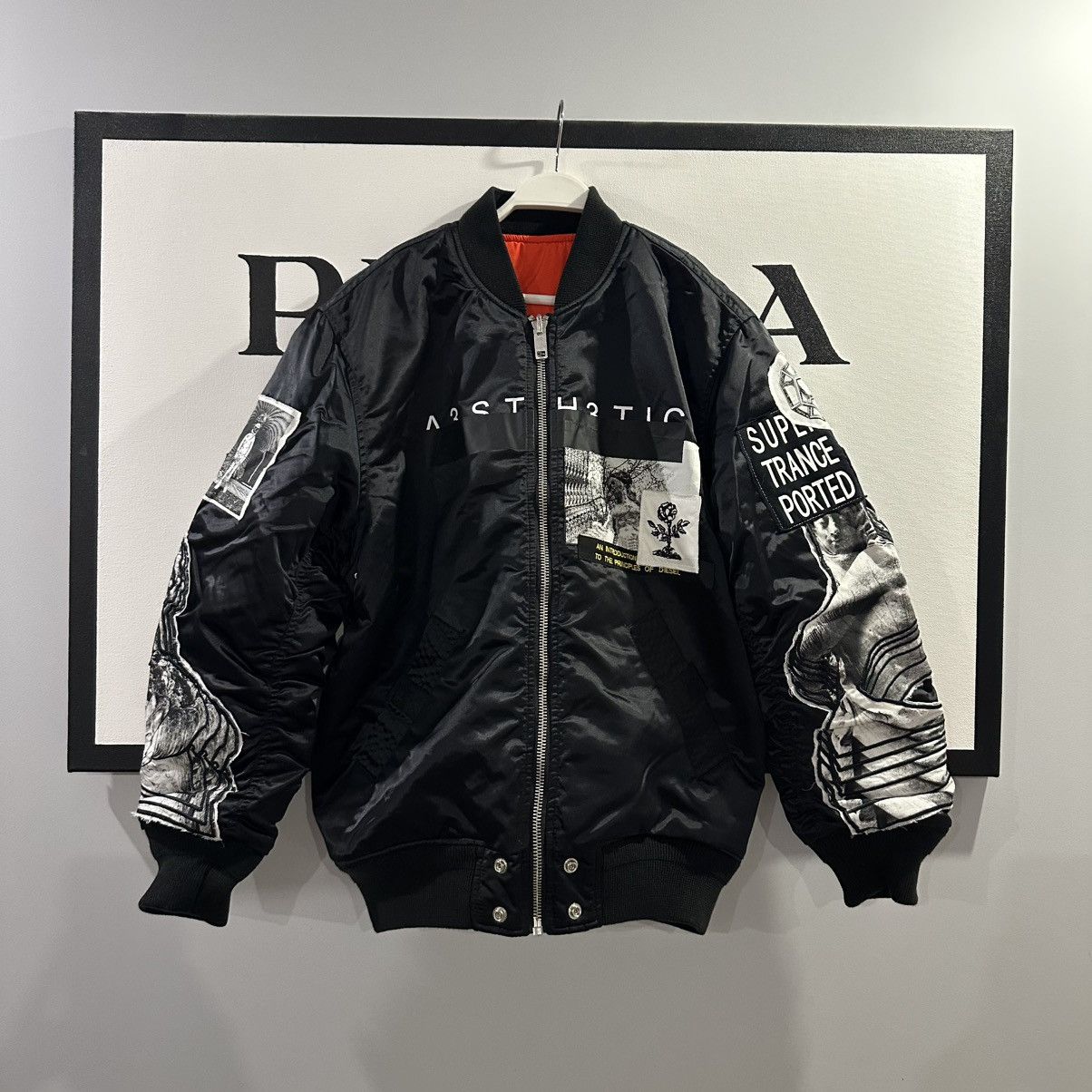 Diesel DIESEL SUKAJAN TIGER SKULL REVERSIBLE SATIN BOMBER JACKET