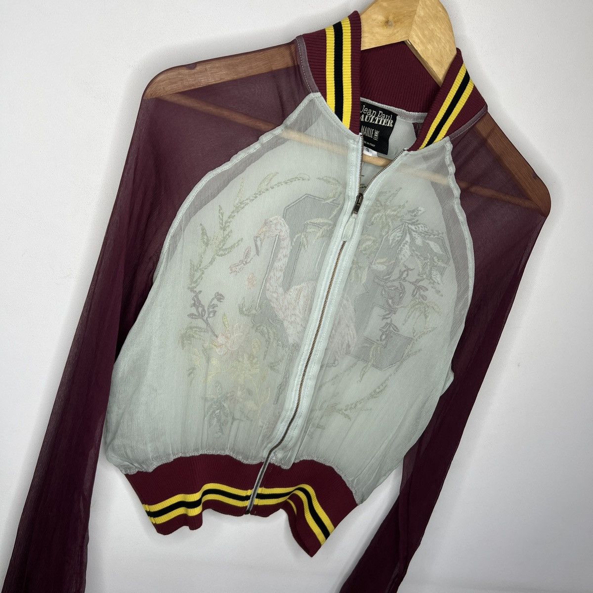 Jean Paul Gaultier Jean Paul Gaultier Vintage Silk Zip Flamingo Jacket Archival Size S / US 4 / IT 40 - 4 Thumbnail